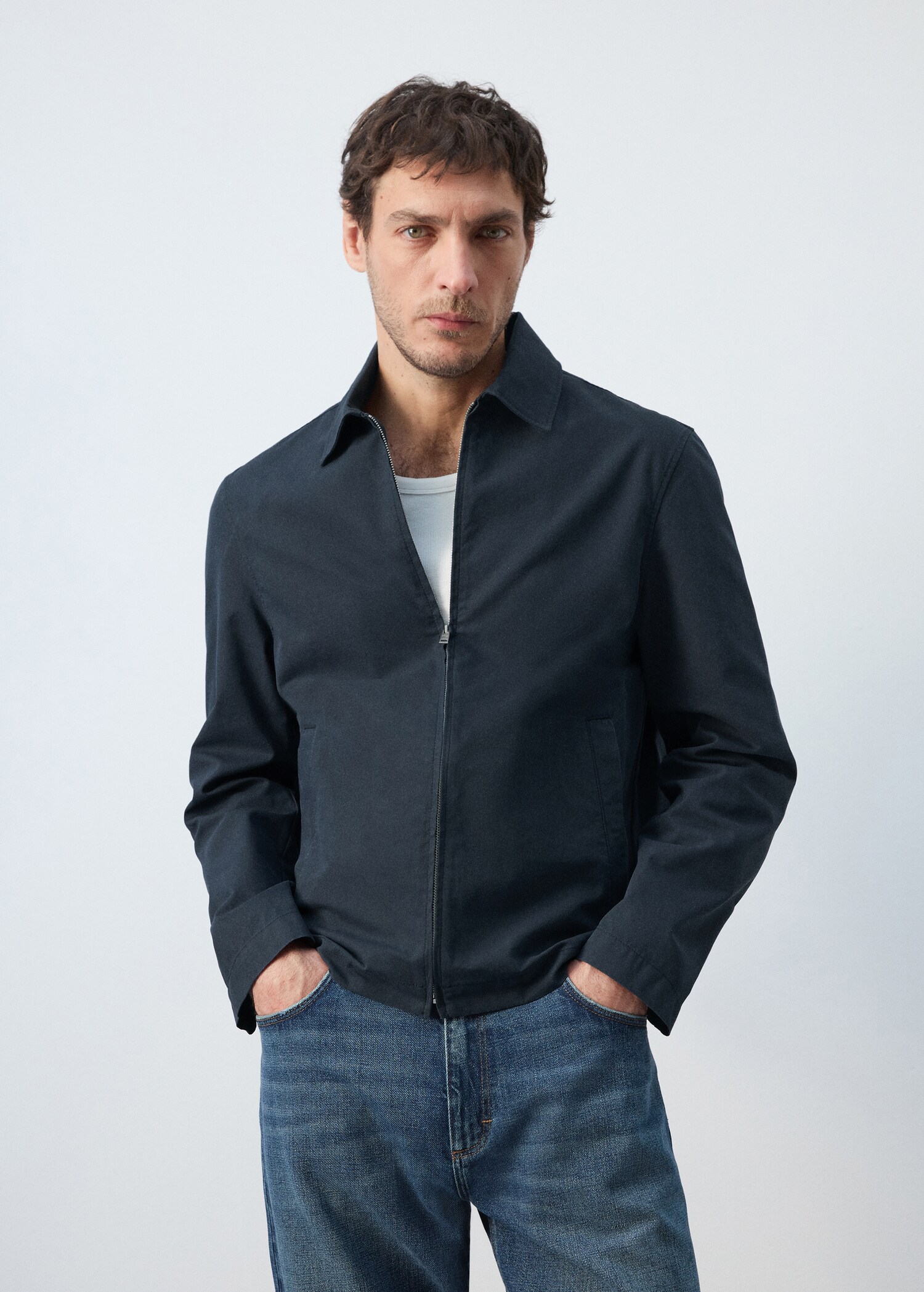 Lightweight cotton lyocell jacket - Medium plane