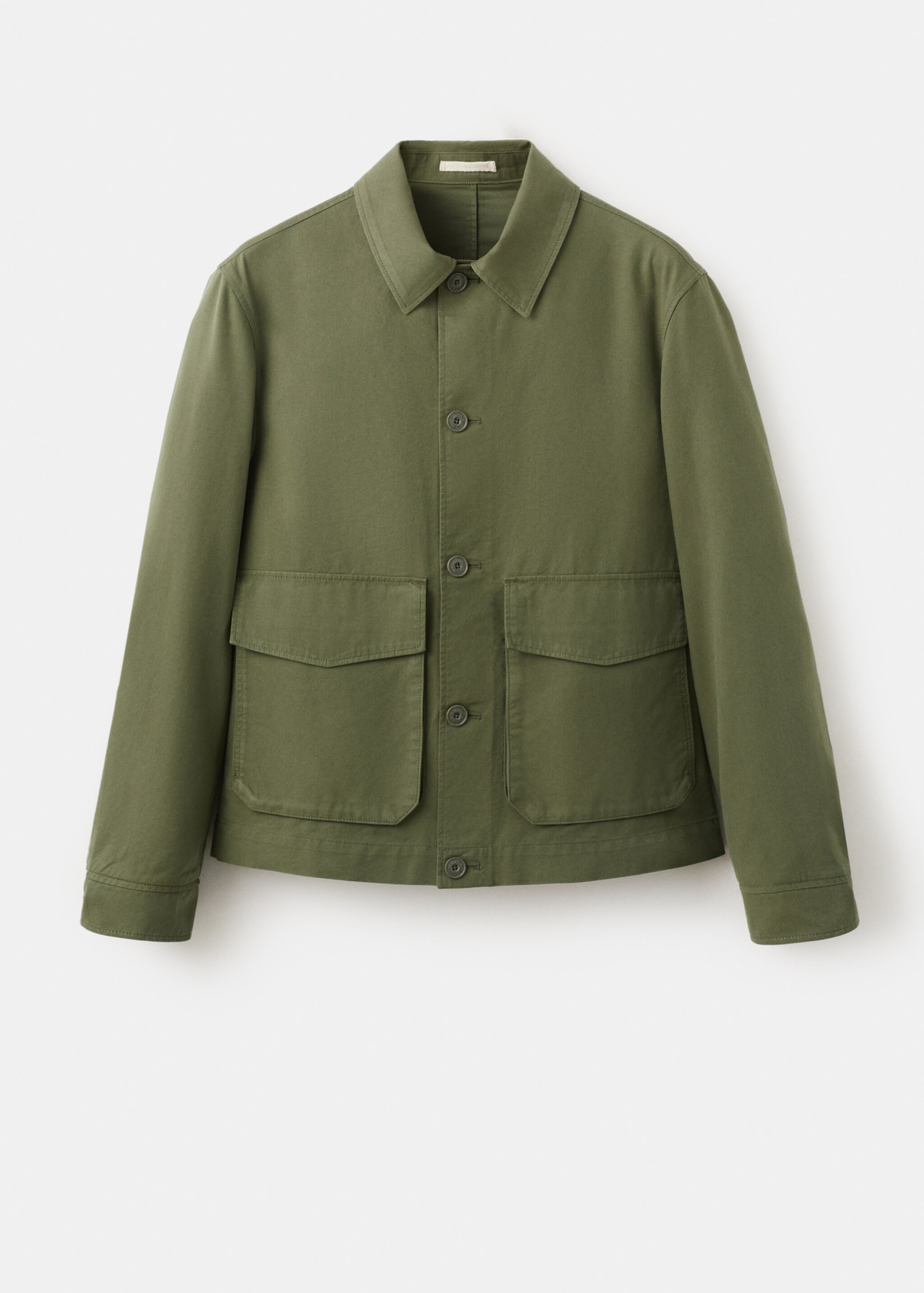 سترة خفيفة مزيج قطن مع جيوب - منتج دون نموذج, أسمر ضارب إلى الصفرة. Ref: 27025932-00.