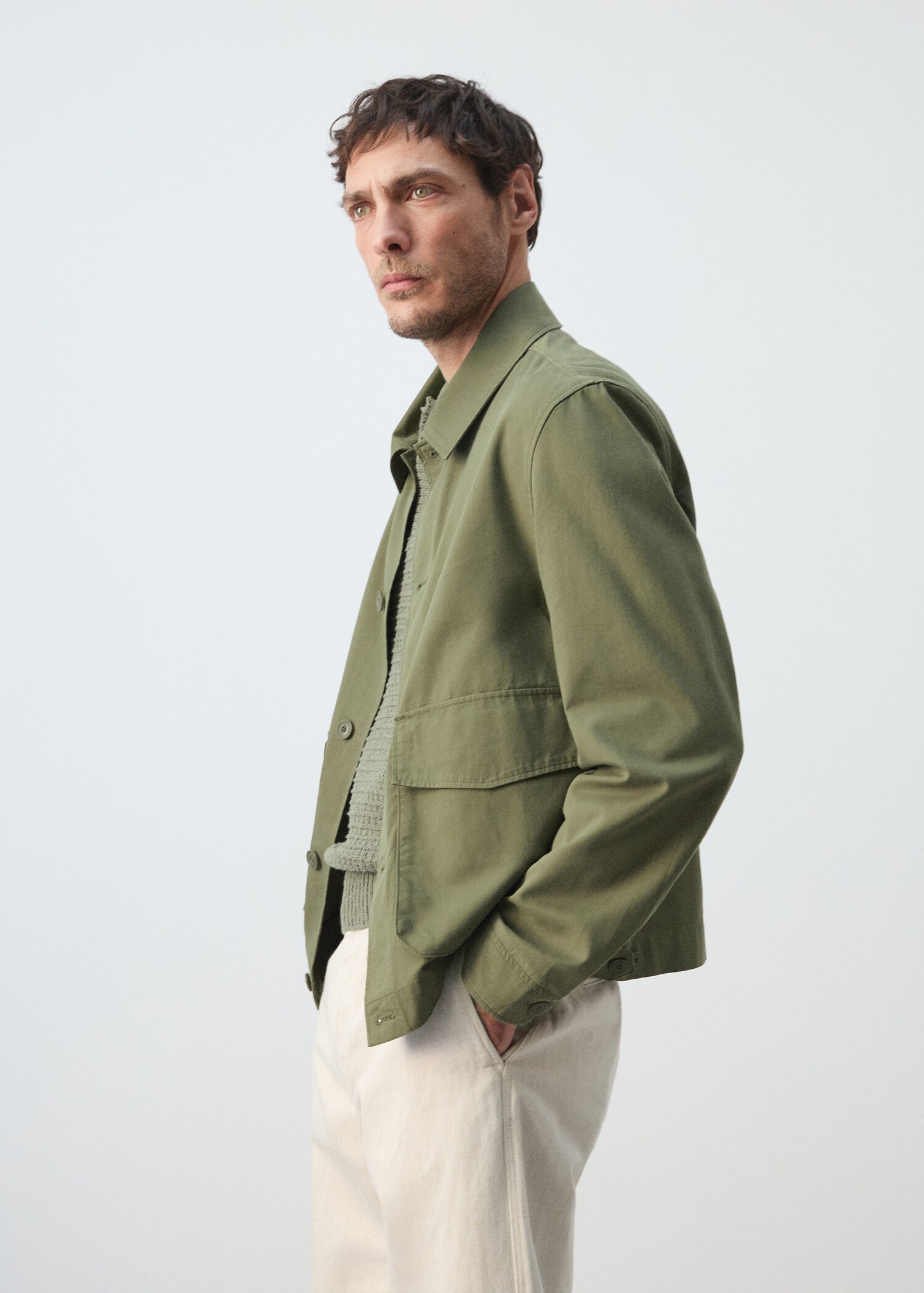 Lightweight cotton lyocell jacket - Details of the article 2