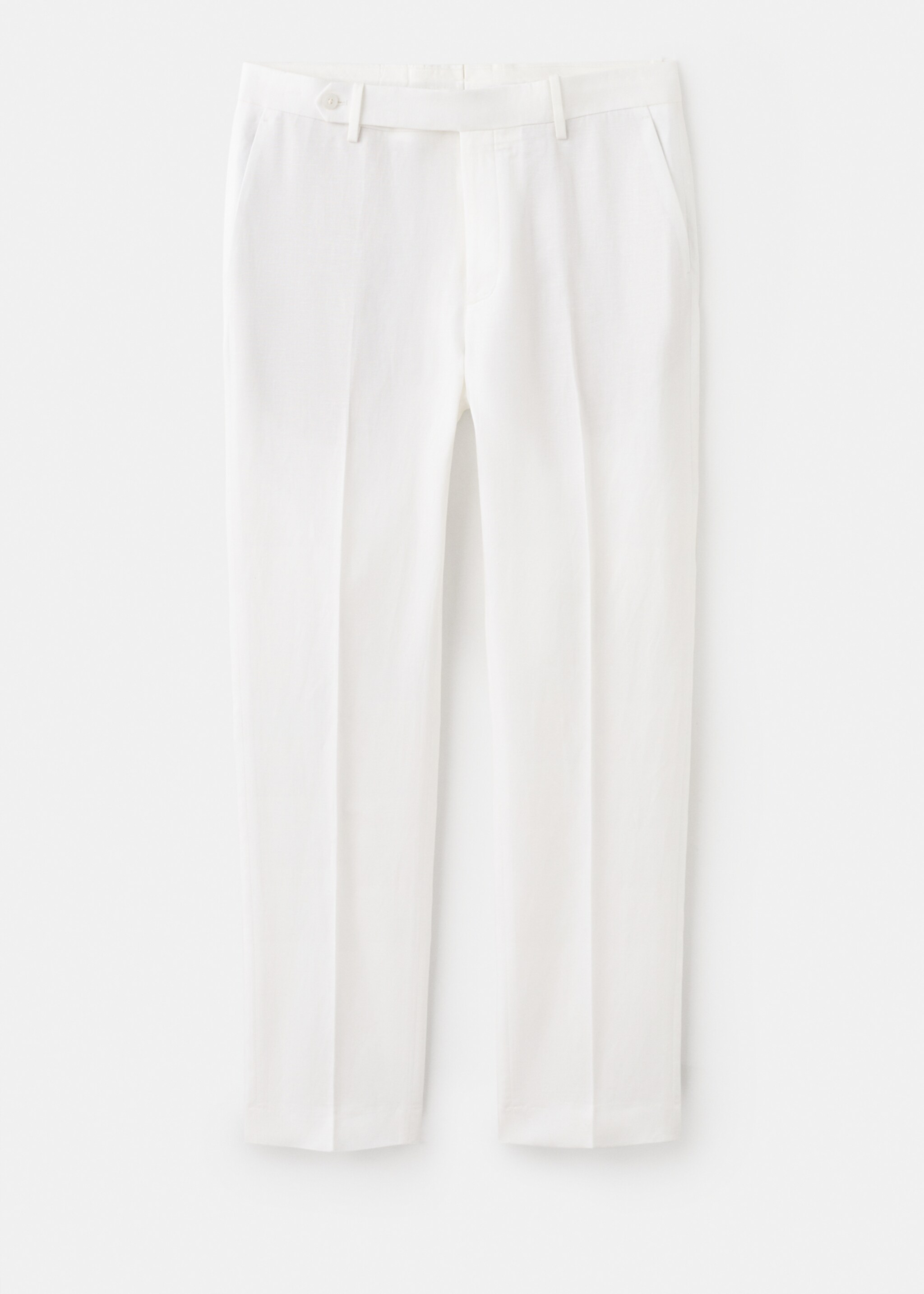 Pantalon slim-fit taille croisée - Article sans modèle, Blanc cassé. Ref: 27025933-00.