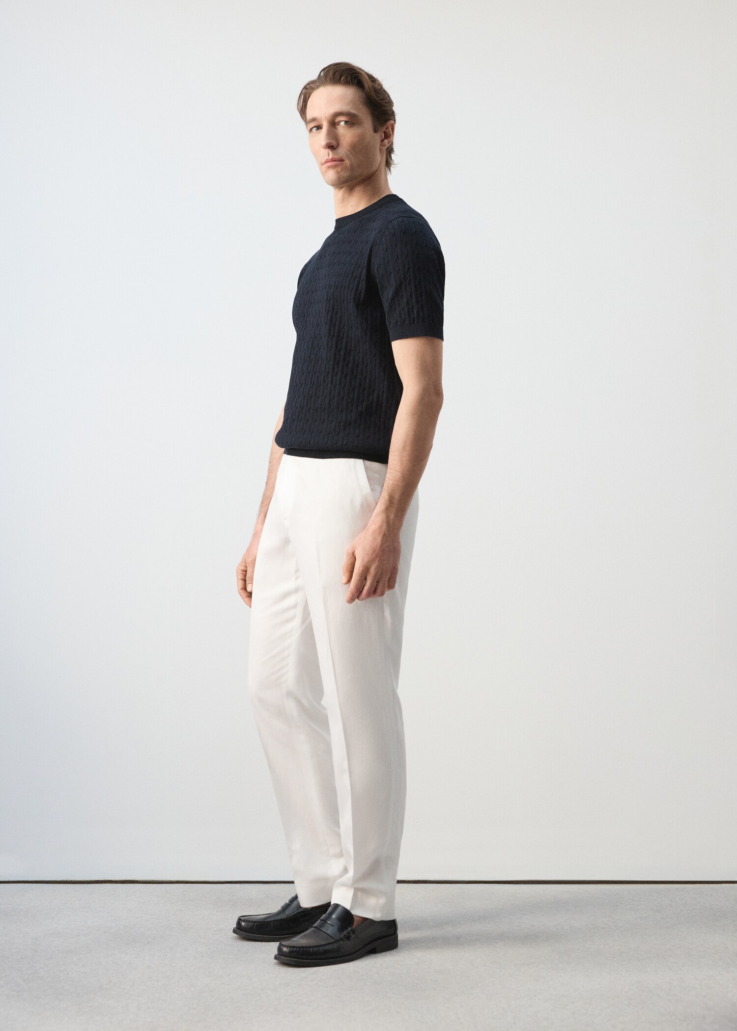 Pantalon slim-fit taille croisée - Détail de l'article 2