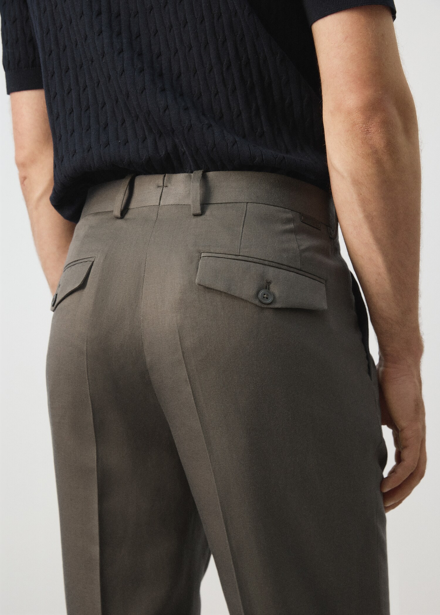 Pantalón slim fit lyocell lino - Detalle del artículo 6