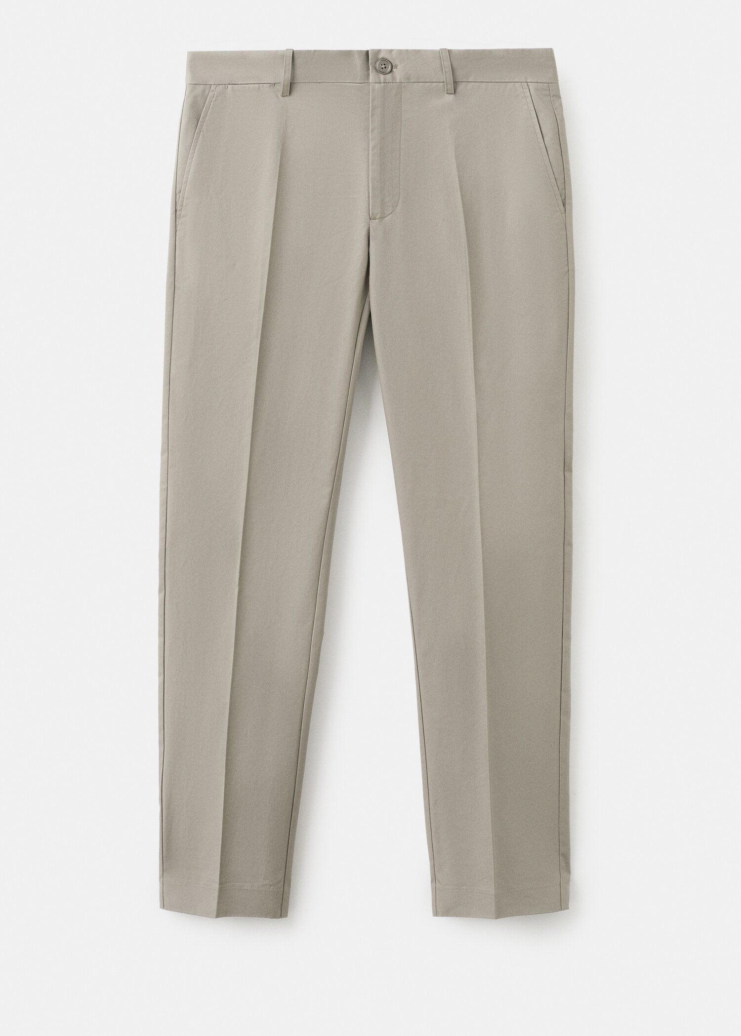 100% cotton twill slim fit trousers - Article without model