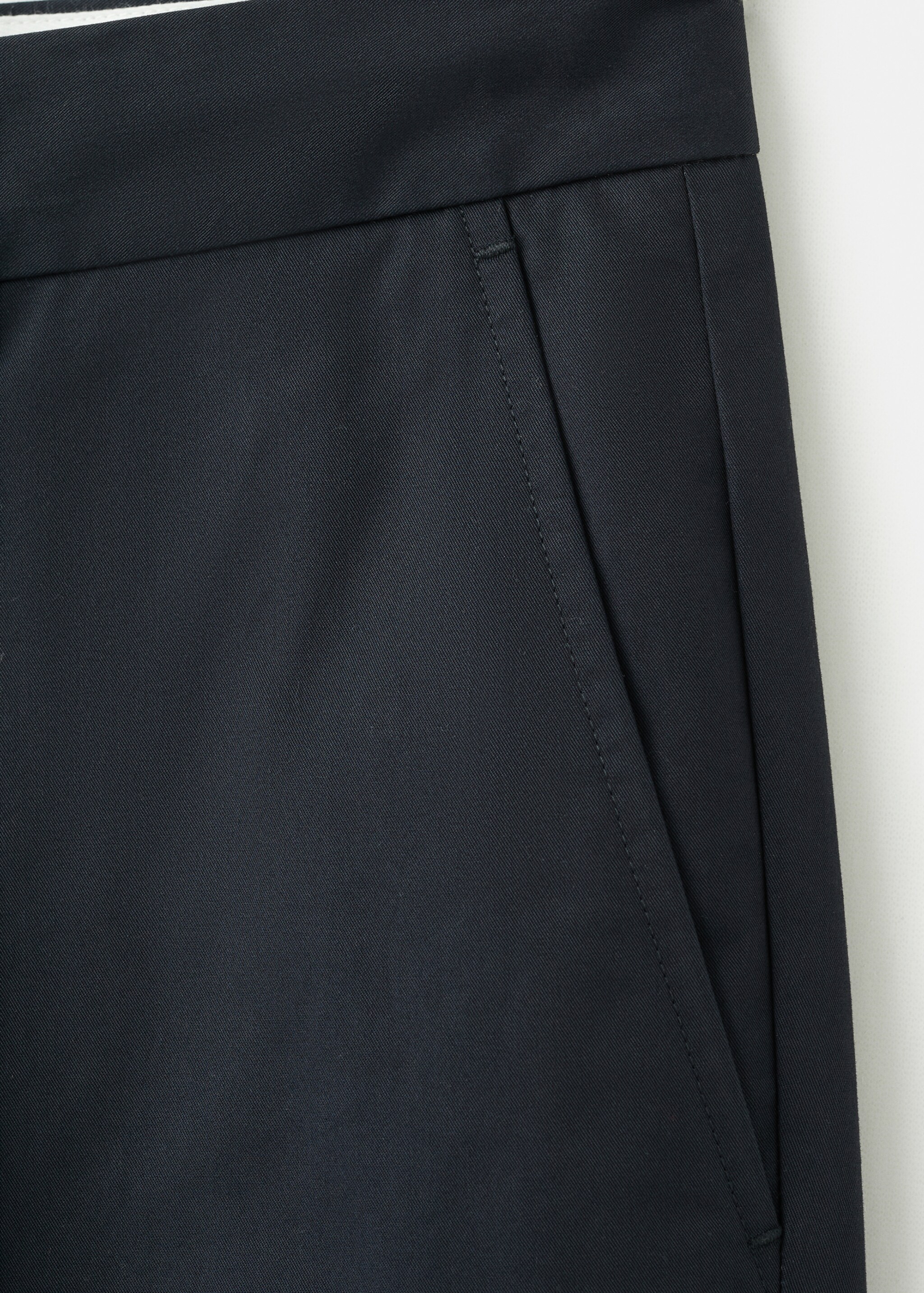 100% cotton slim fit twill trousers - Details of the article 8, Navy. Ref: 27025934-00.