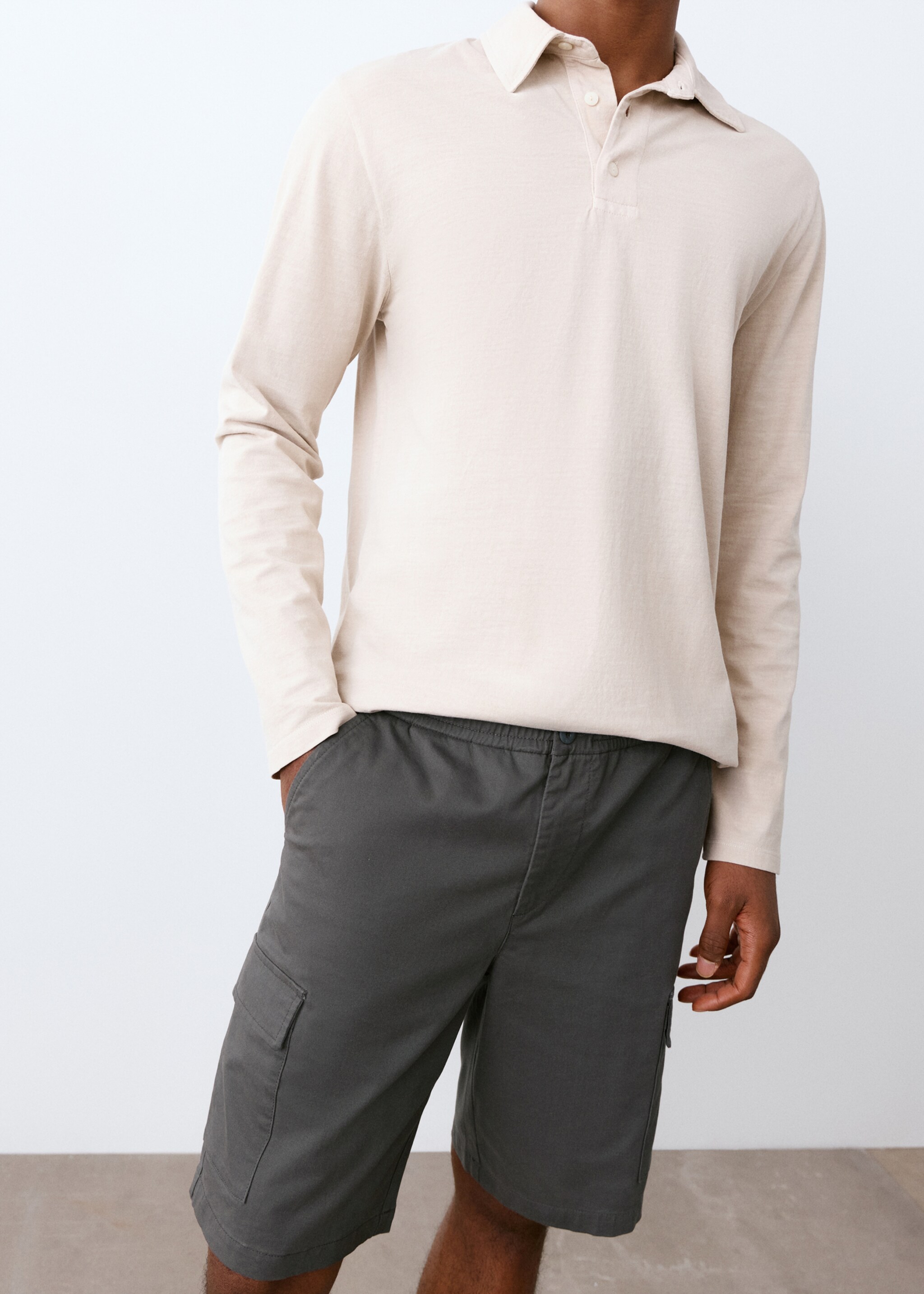 Bermudas algodón cargo - Detalle del artículo 6, Gris antracita. Ref: 27025936-00.