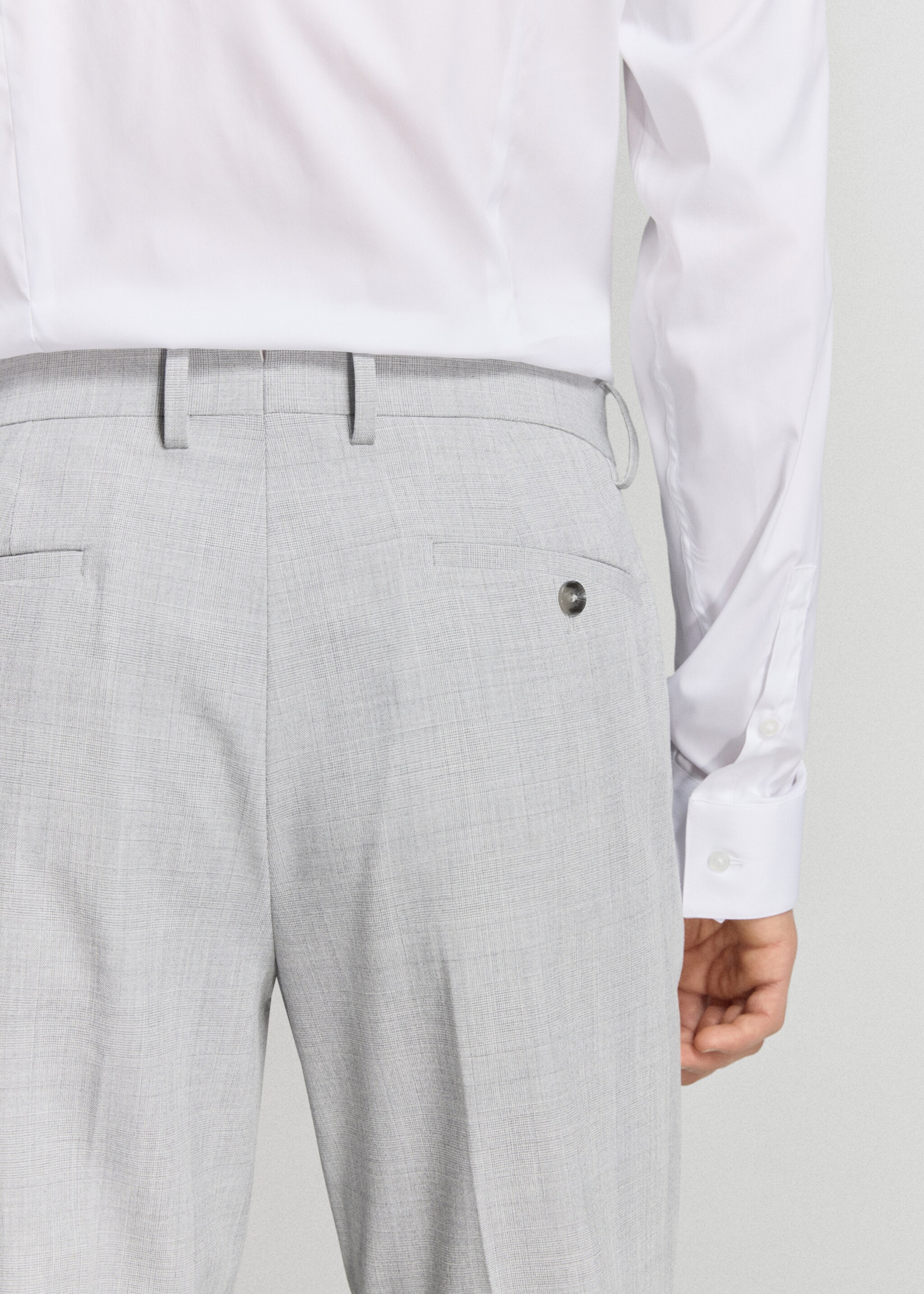 파리 슈퍼 슬림핏 수트 트라우저 - 상품 내역: 6, 라이트 헤더 그레이. Ref: 27025938-00.