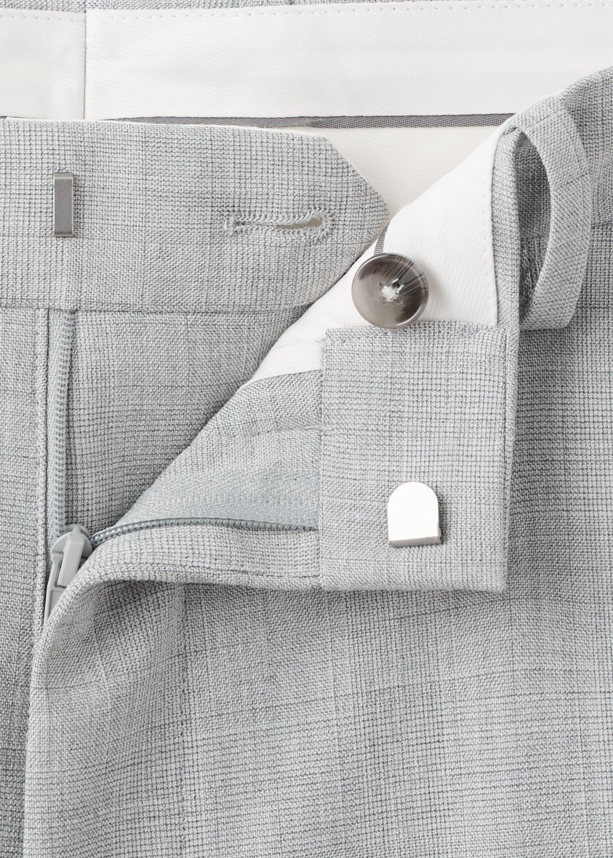 Trousers paris - Details of the article 8, Light Heather Grey. Ref: 27025938-00.