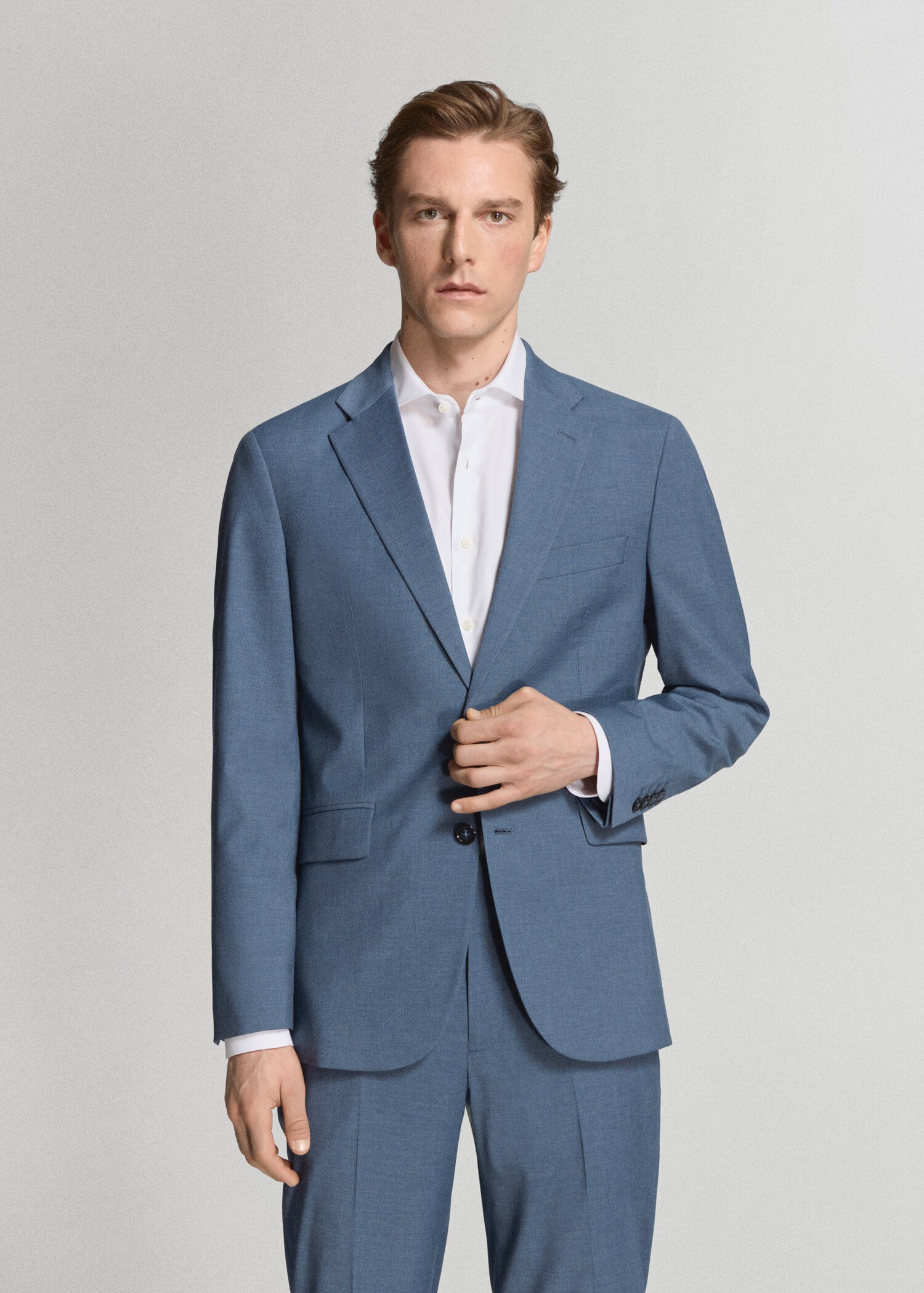 Milan slim-fit suit jacket - Medium plane