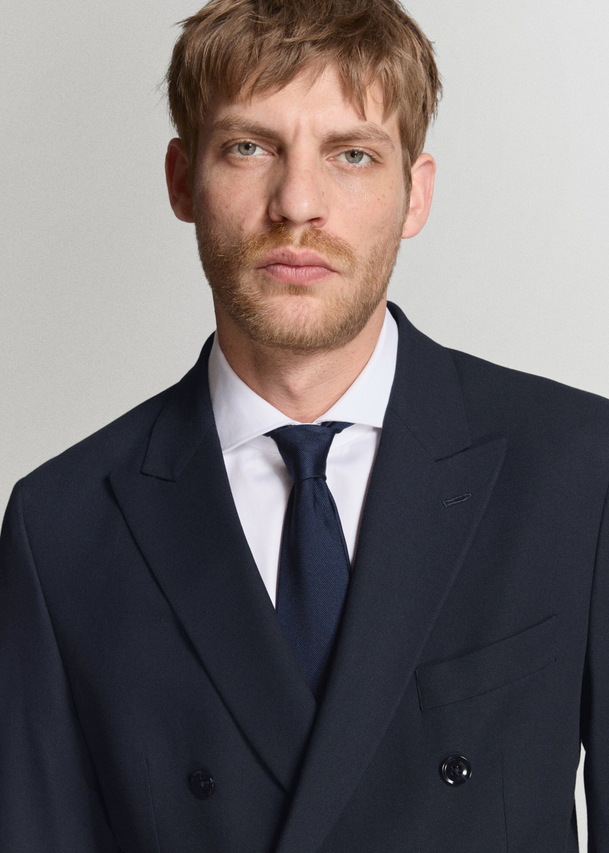 Blazer de fato Monaco assertoado slim fit - Pormenor do artigo 1, Azul-marinho. Ref: 27025943-00.