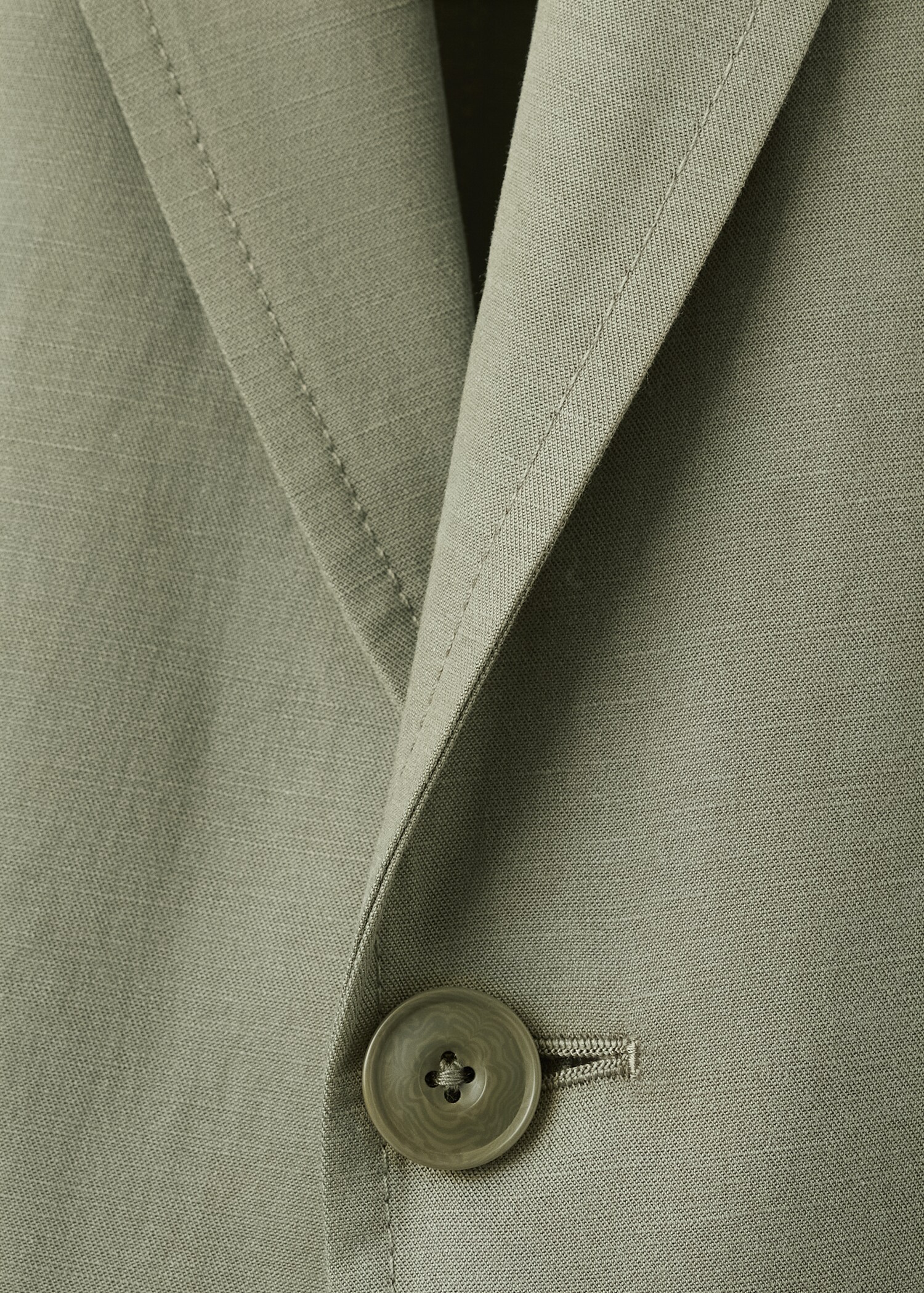 Slim-fit linen-blend suit jacket - Details of the article 8