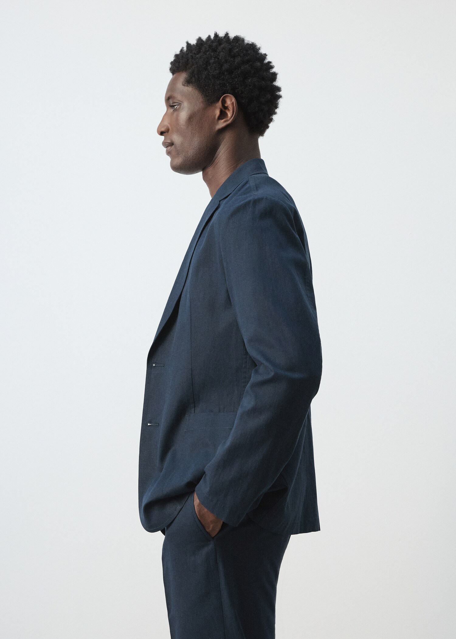 Blazer de costume slim-fit lin et lyocell - Détail de l'article 2