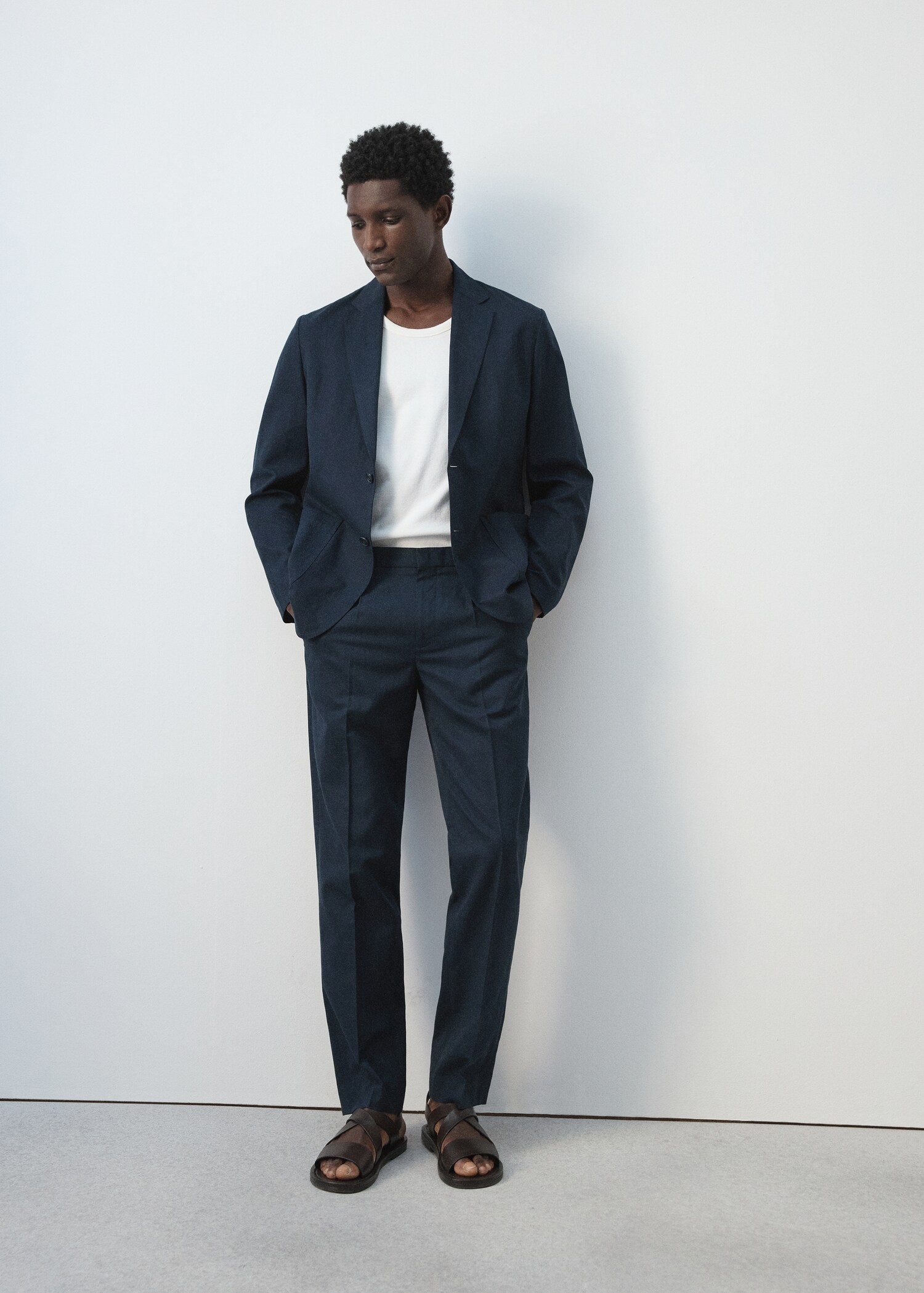 Blazer de costume slim-fit lin et lyocell - Détail de l'article 6