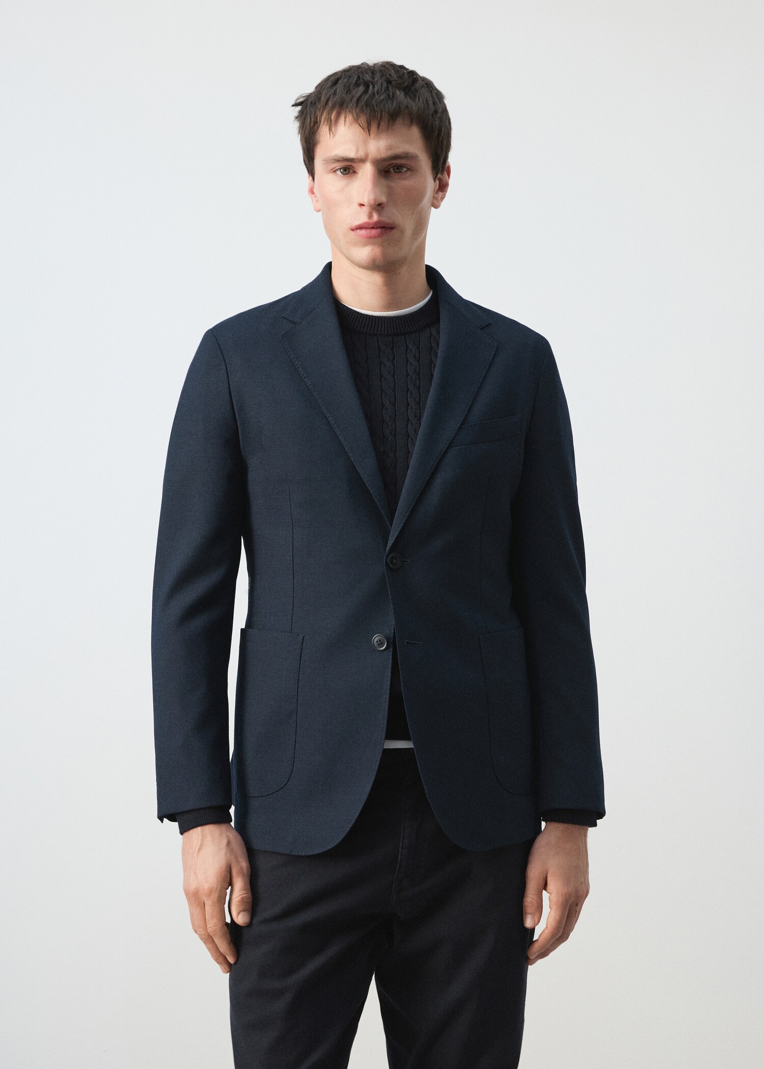 Americana slim fit bolsillos - Plano medio