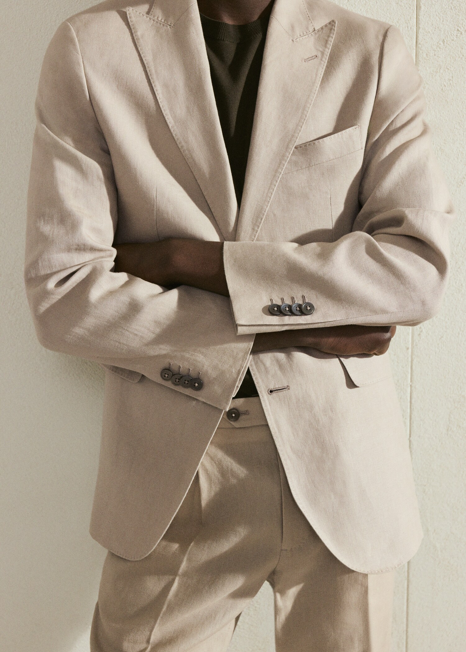 Amalfi 100% linen slim-fit suit jacket - Details of the article 9