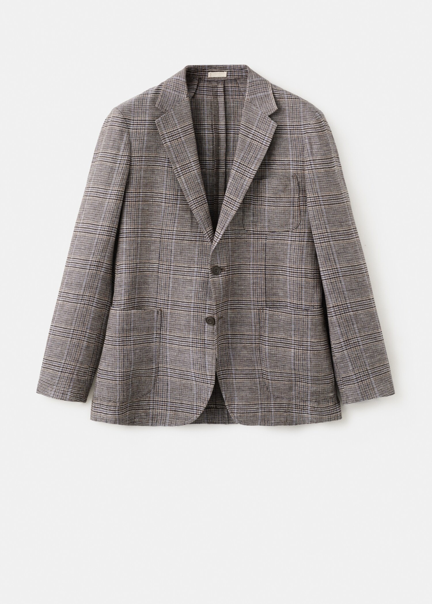 Пиджак из 100% льна в клетку «Принц Уэльский» - Изделие без модели