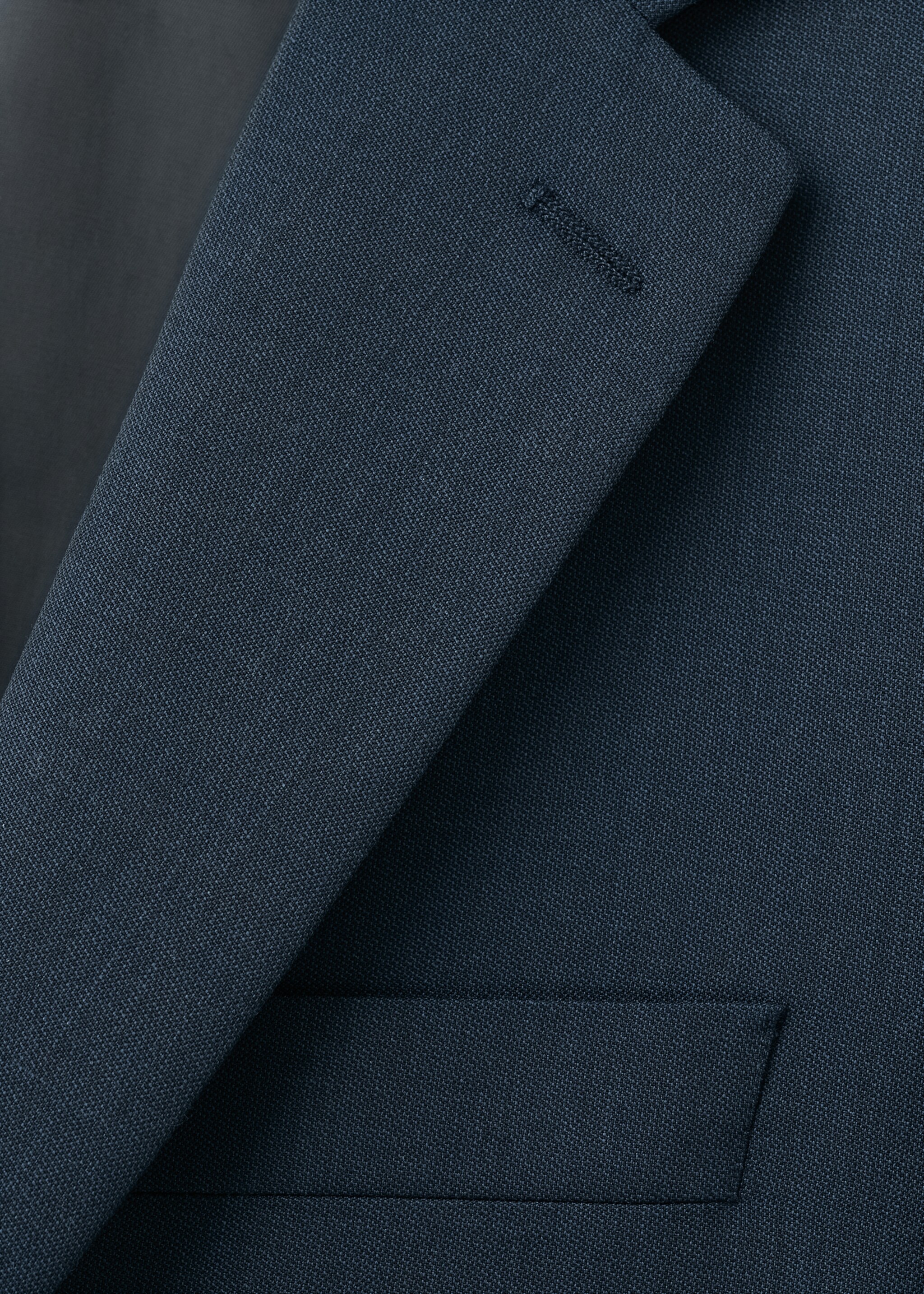 Turin 100% wool suit jacket - Details of the article 8, Ink Blue. Ref: 27025951-00.