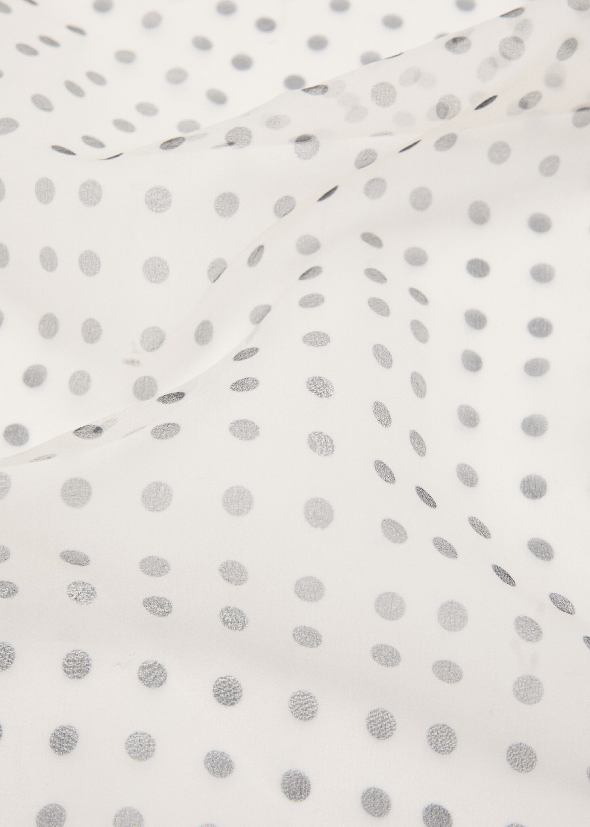 Polka dot print scarf - Средний план, Экрю. Ref: 27025952-00.