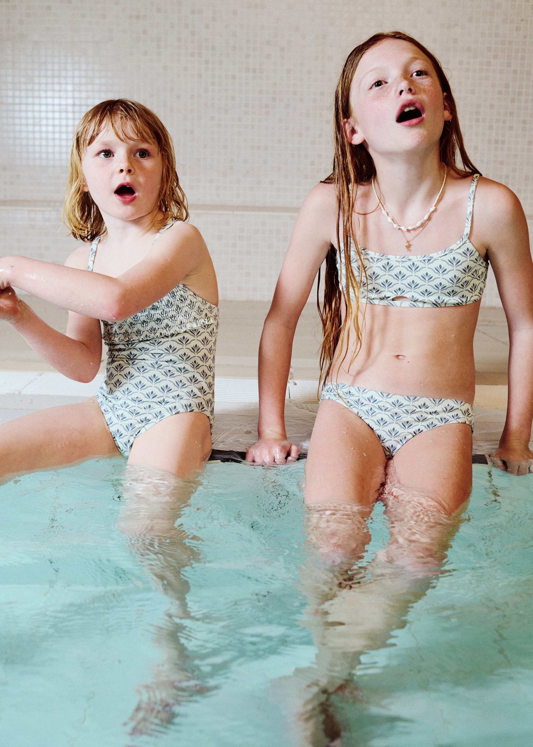 Printed bikini - Details of the article 6, Aqua Green. Ref: 27025955-00.