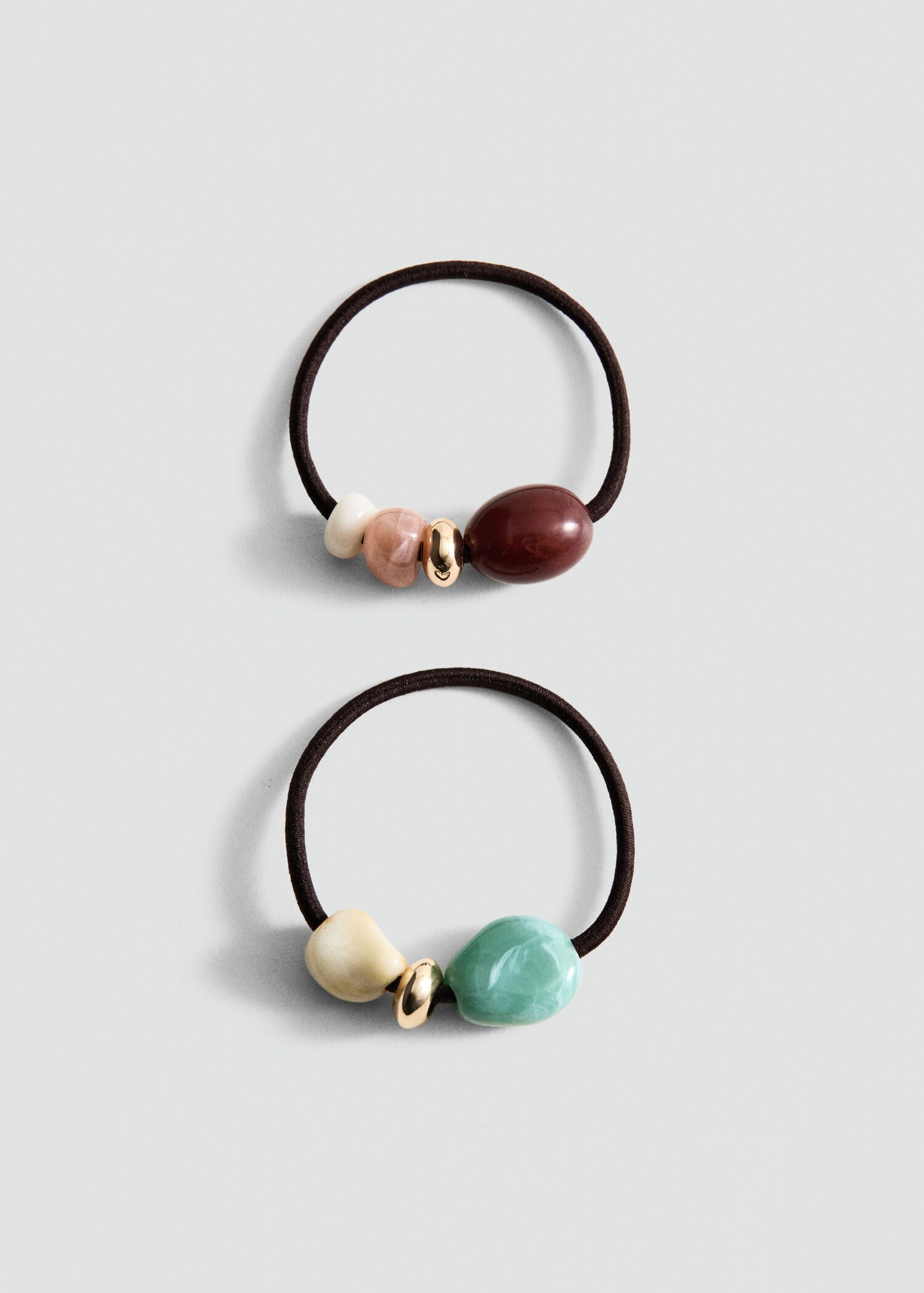 Lot 2 élastiques à cheveux perles fantaisie - Article sans modèle