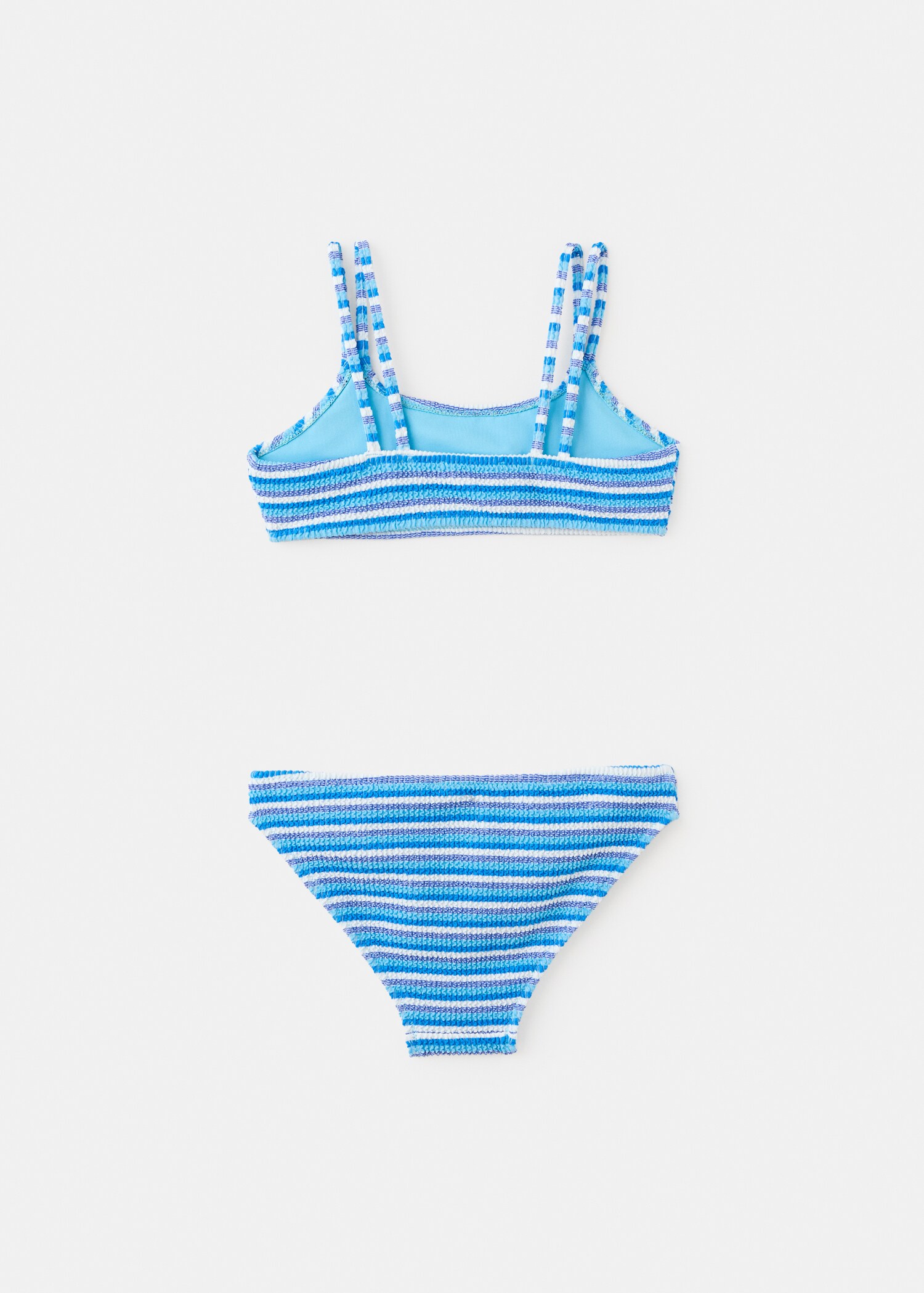 Striped textured bikini - Reverse of the article