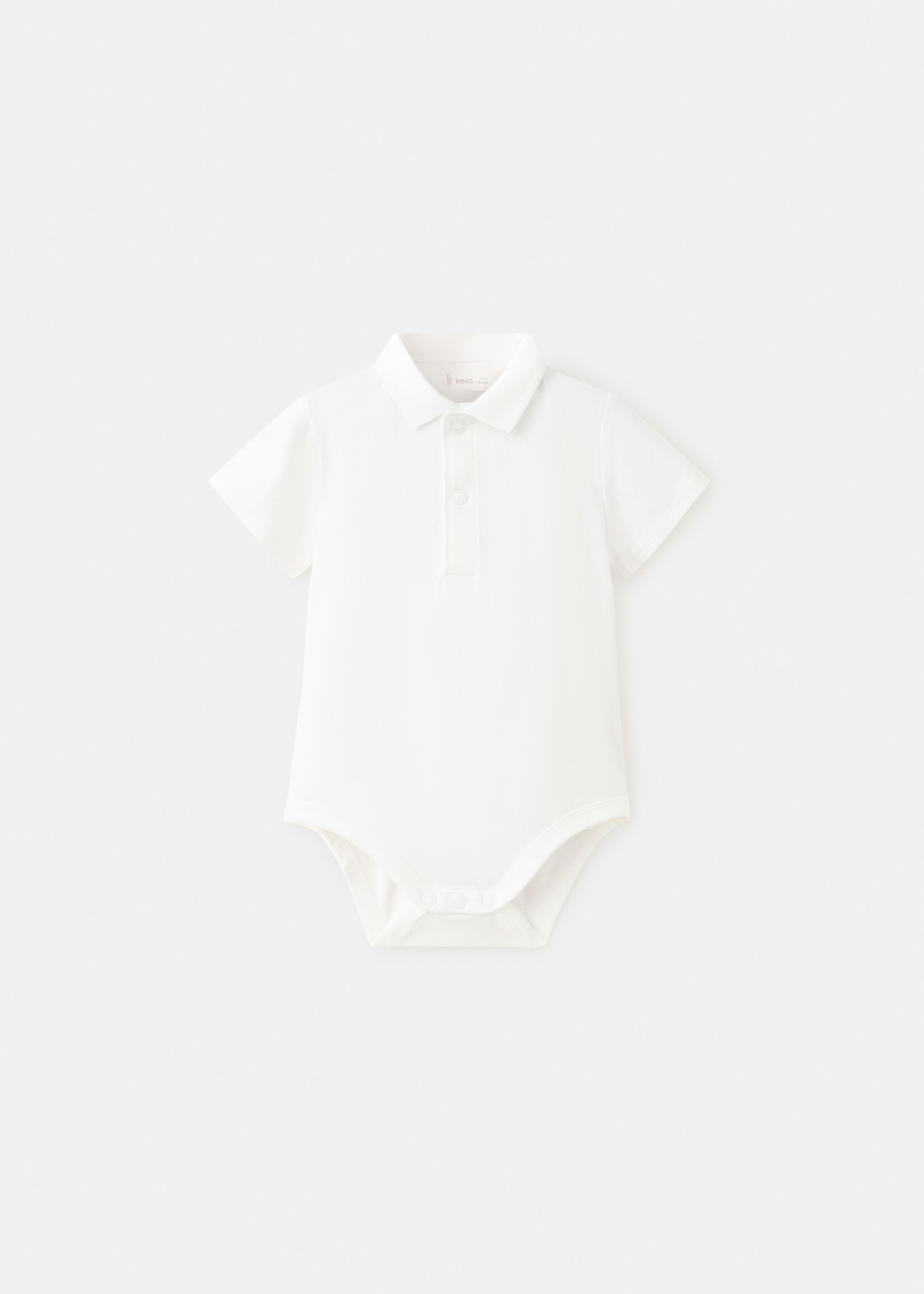 Body coton polo - Article sans modèle, Blanc cassé. Ref: 27025960-00.