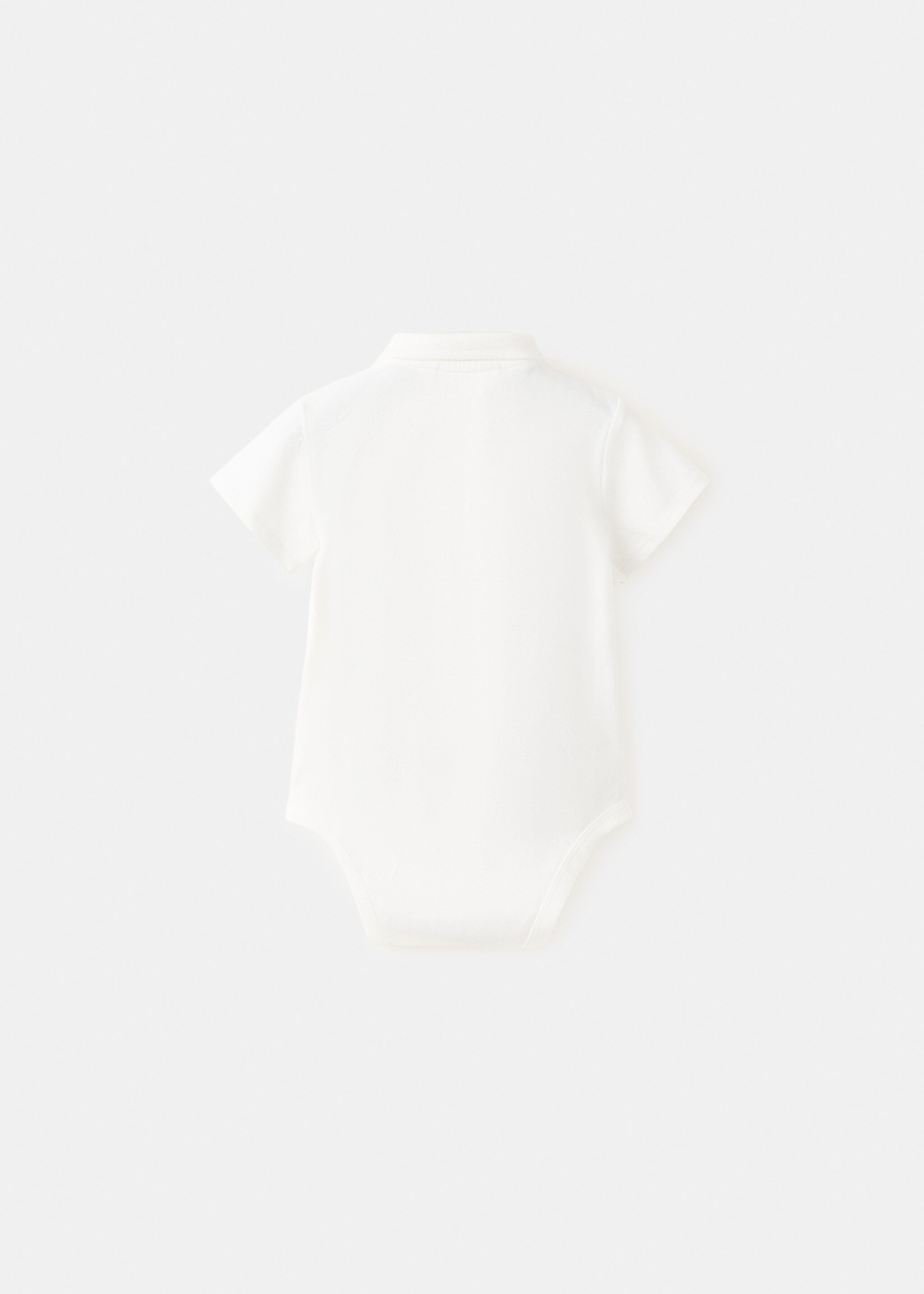Body coton polo - Verso de l’article, Blanc cassé. Ref: 27025960-00.