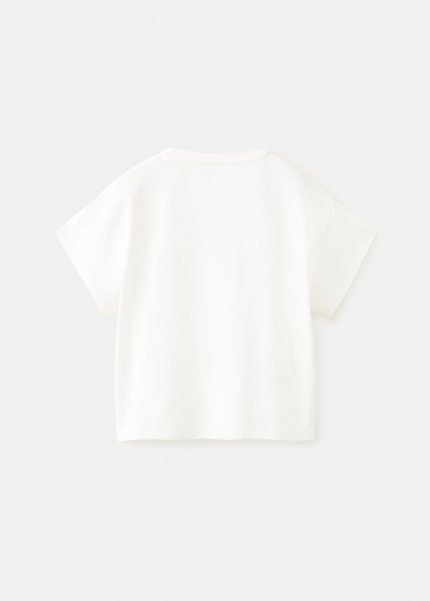 Cotton T-shirt with embroidered palm tree - Reverse of the article