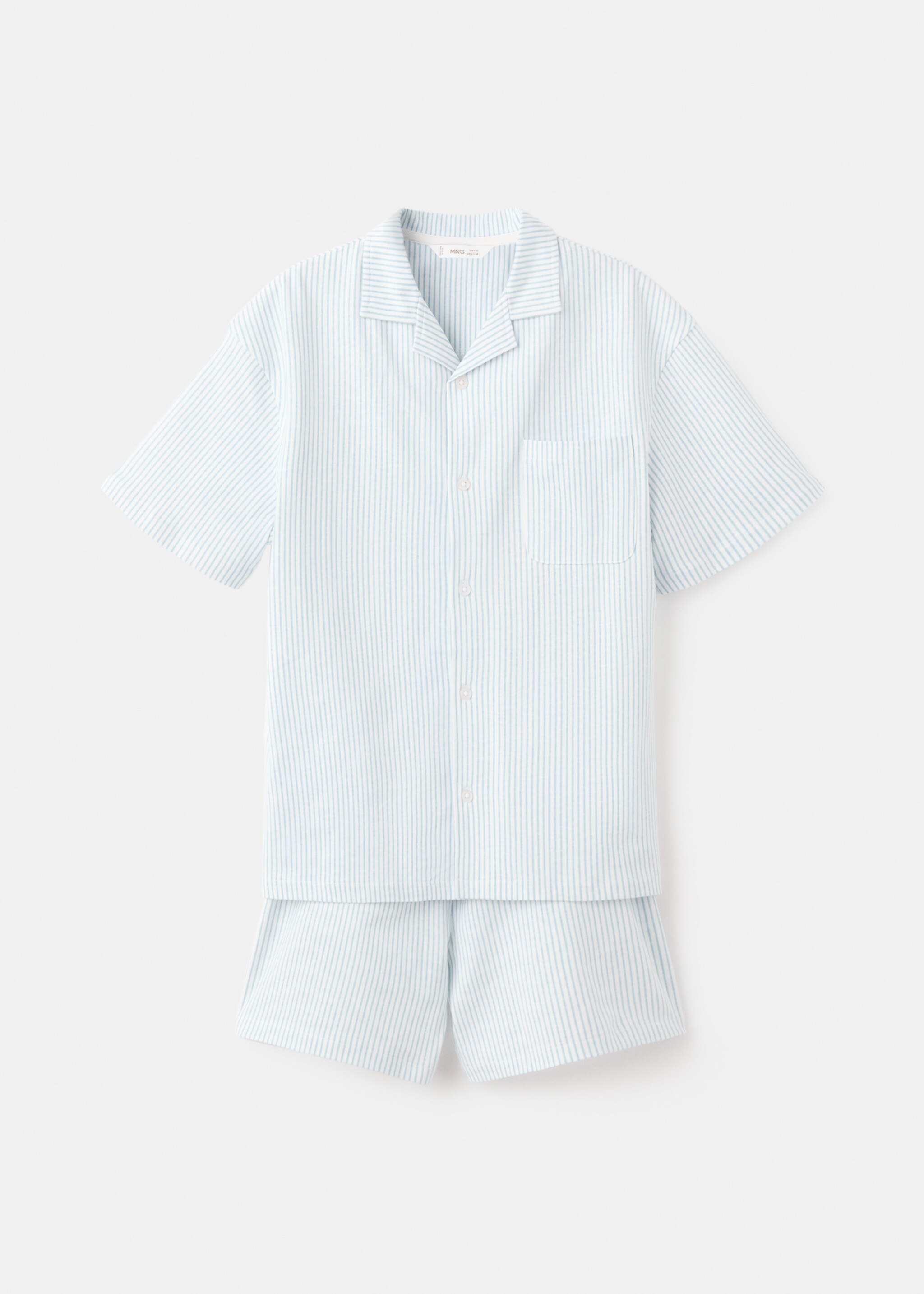Striped short pyjamas - Article without model, Blue. Ref: 27025965-00.