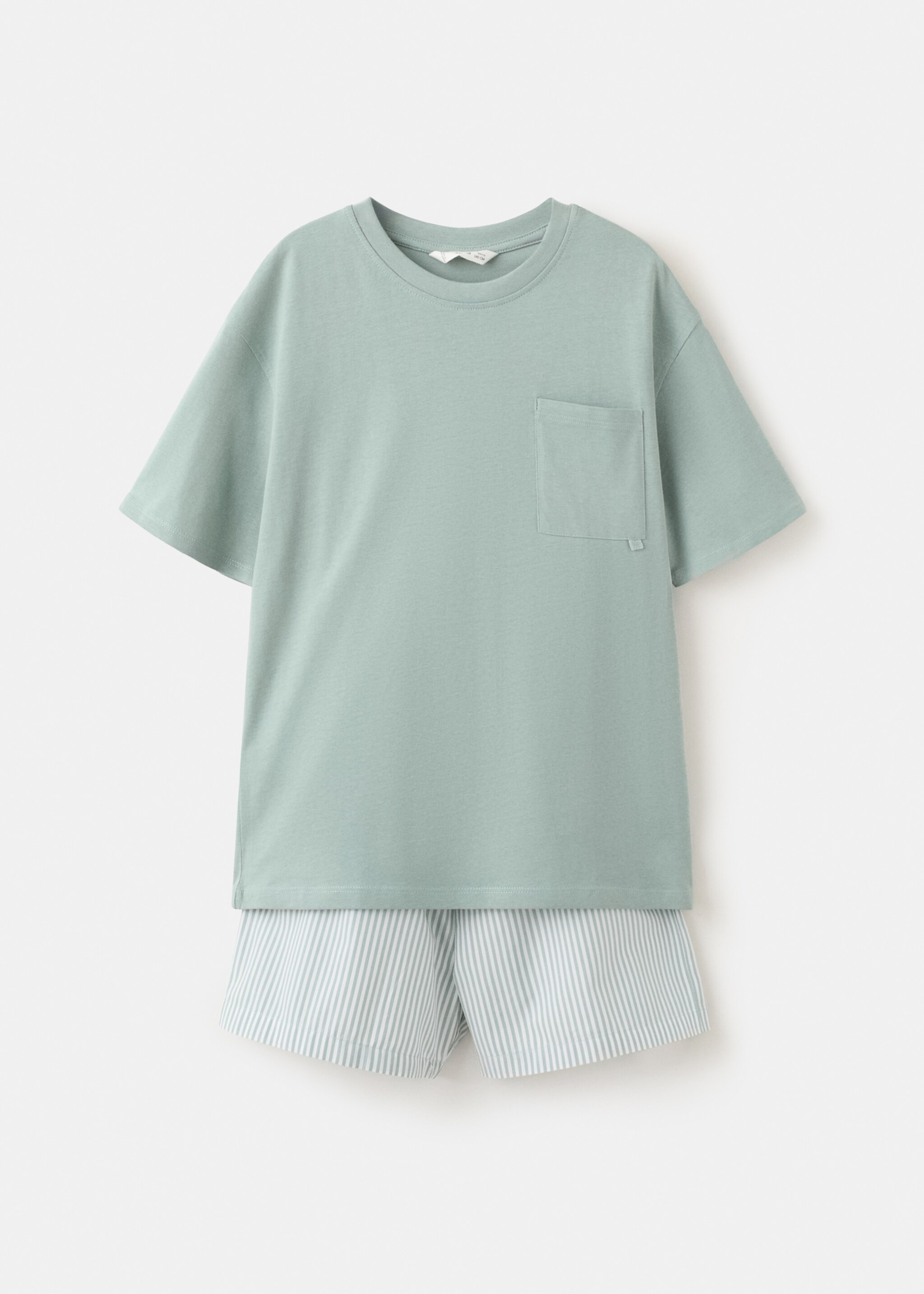 Short pyjama set - Article without model, Green. Ref: 27025967-00.