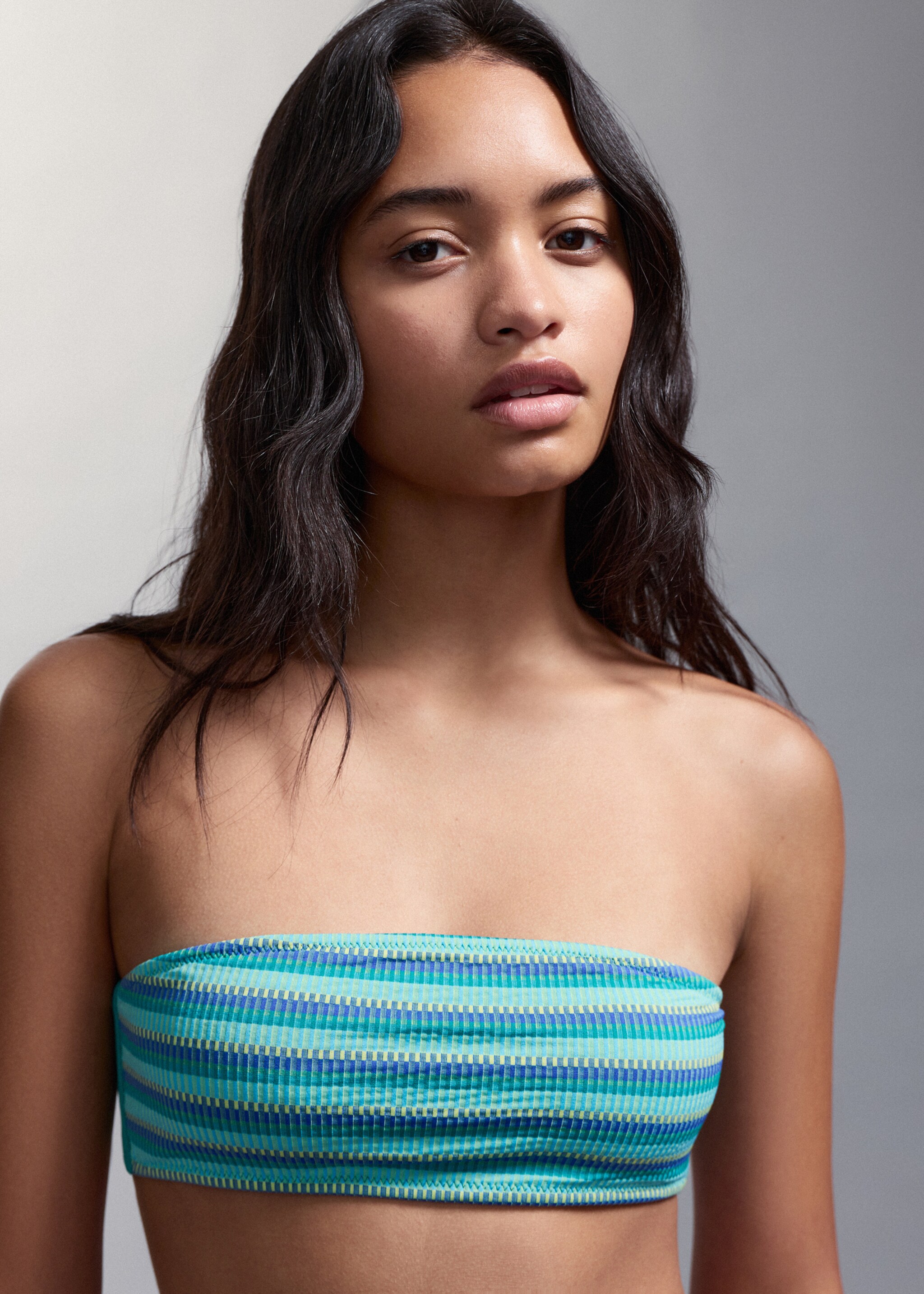 بيكيني باندو براقطة متوسطة - تفاصيل المنتج 1, تركواز. Ref: 27025969-00.