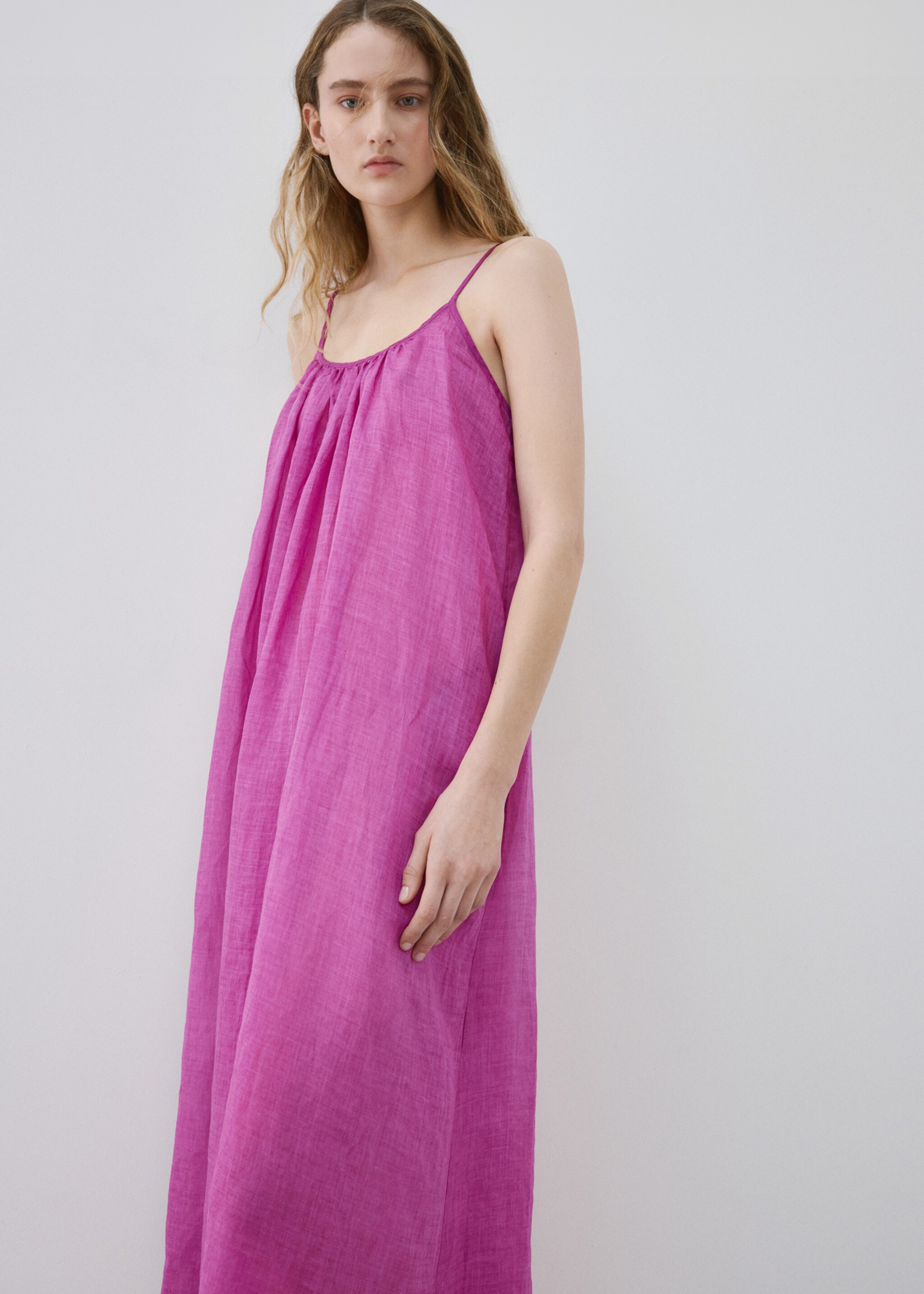 قميص نوم من قماش راميو - رؤية وسط, أرجواني. Ref: 27025973-00.