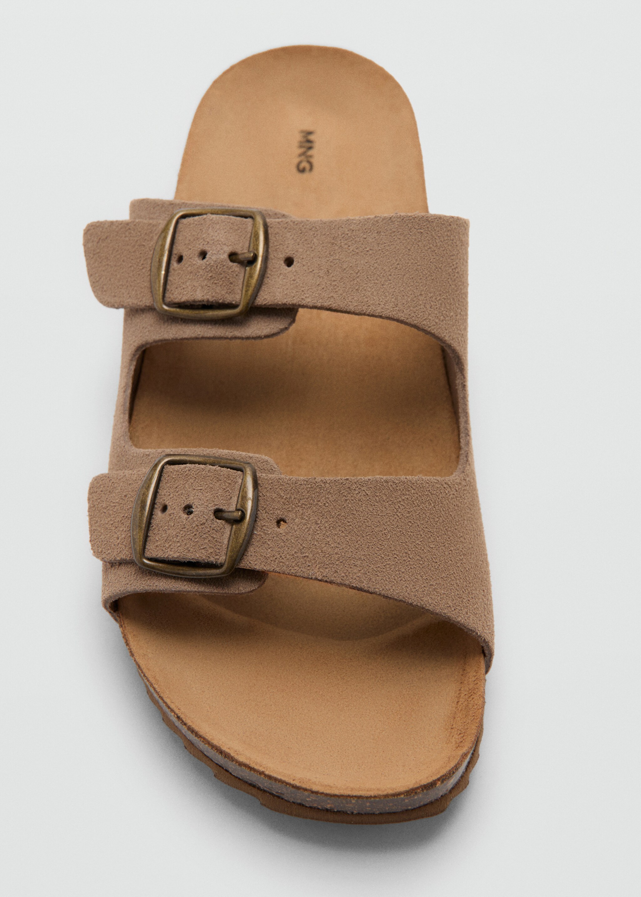 Buckle leather sandals - Details of the article 3, Medium Brown. Ref: 27025974-00.
