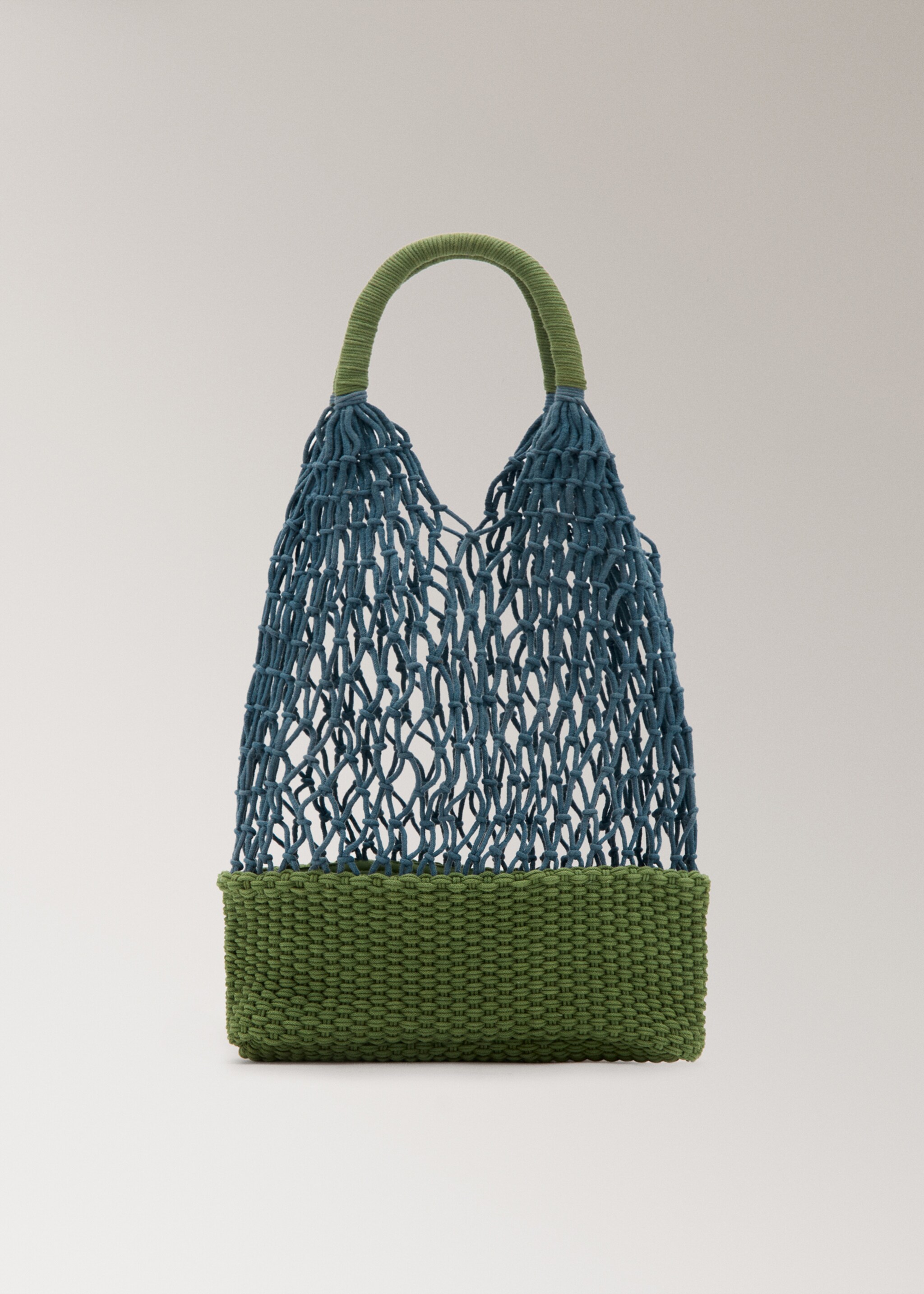 Cotton mesh shoulder bag - Article without model, Blue. Ref: 27025976-00.