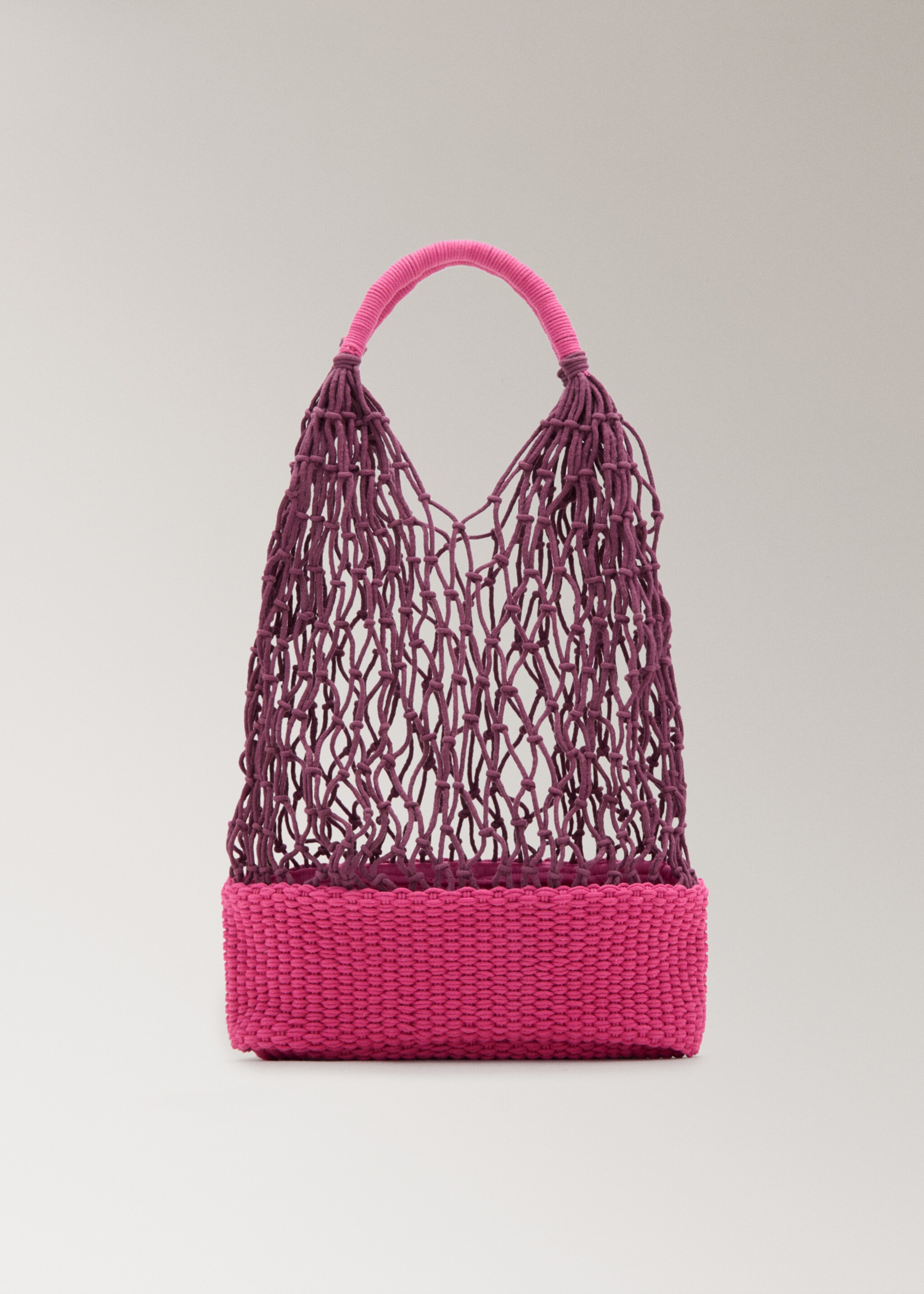 Cotton mesh shoulder bag - Article without model, Wine. Ref: 27025976-00.