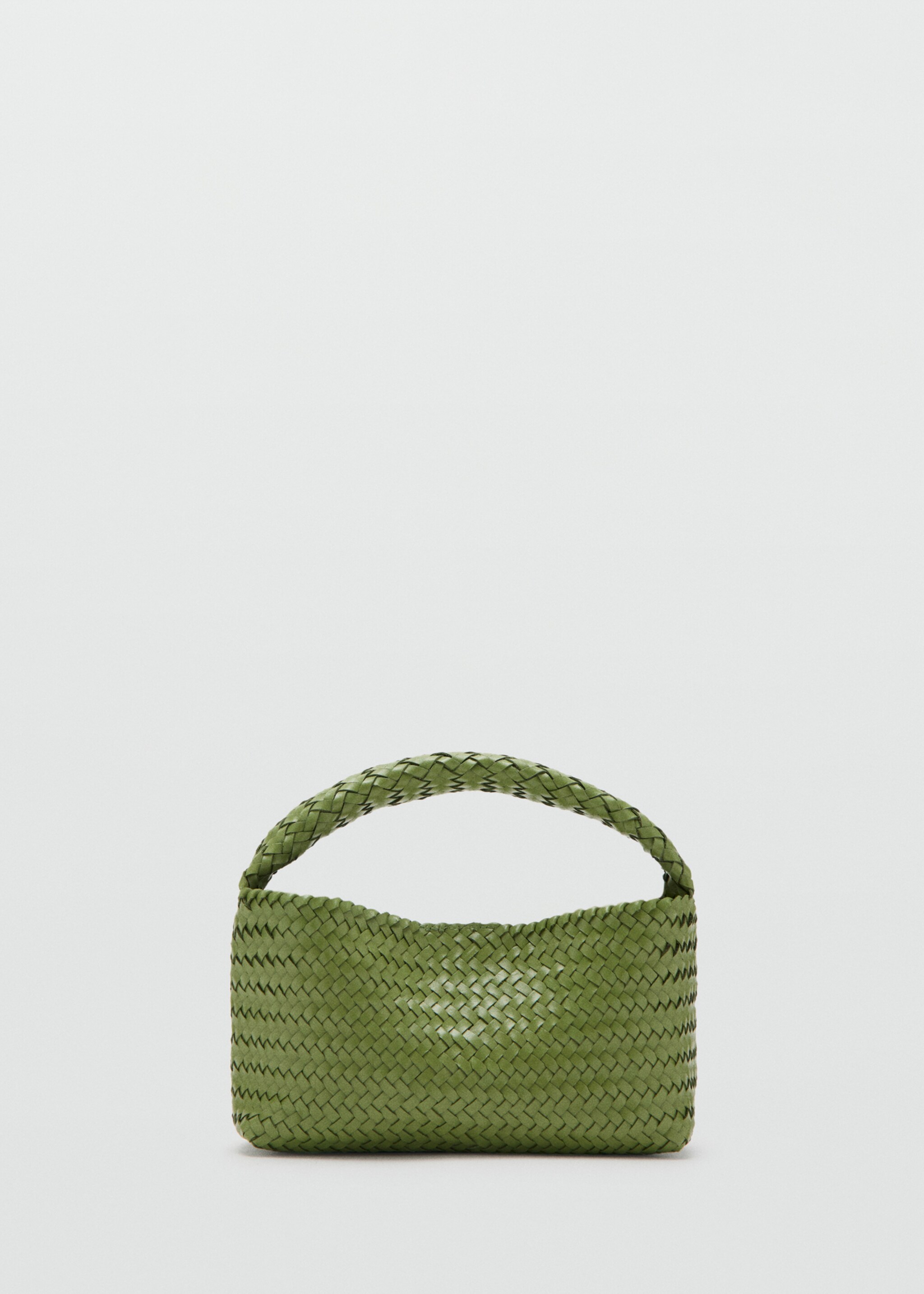 Braided handbag - Article without model, Green. Ref: 27025977-00.