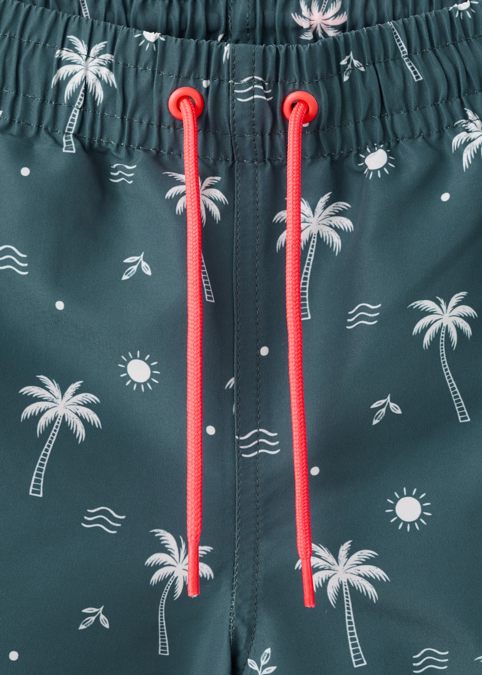 بدلة سباحة عليها طباعة أشجار النخيل - تفاصيل المنتج 0, أزرق بترولي. Ref: 27025986-00.