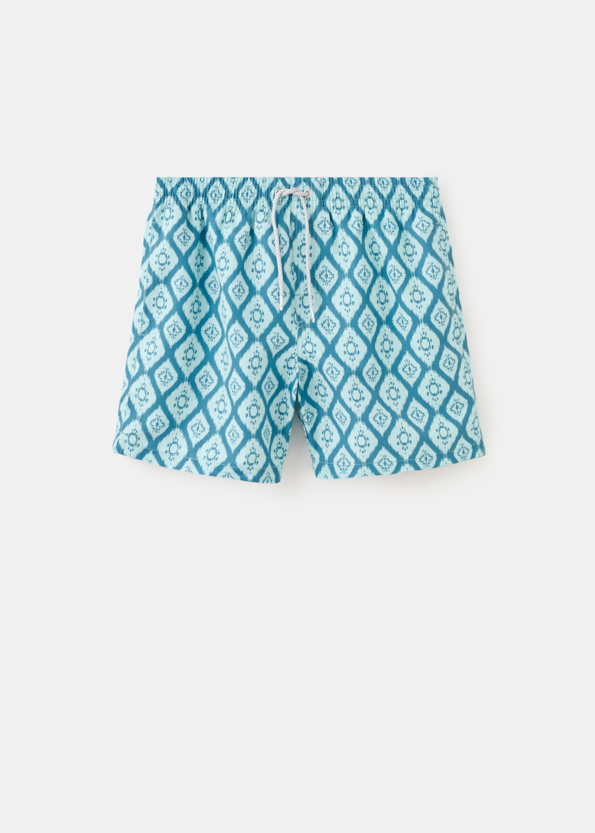 Ethnic-print swimsuit - Article without model, Aqua Green. Ref: 27025988-00.