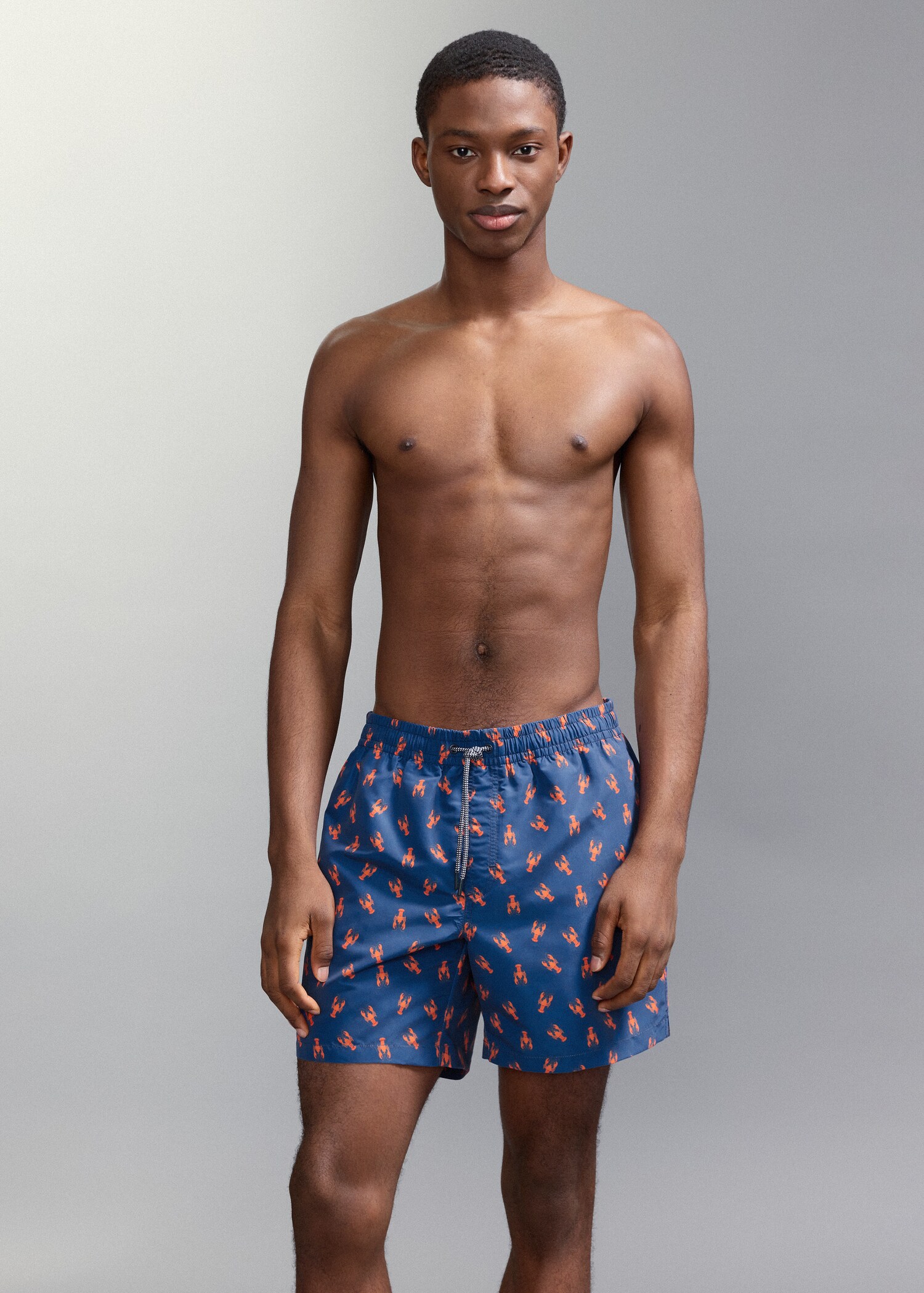 Lobster-print swimming costume - Medium plane