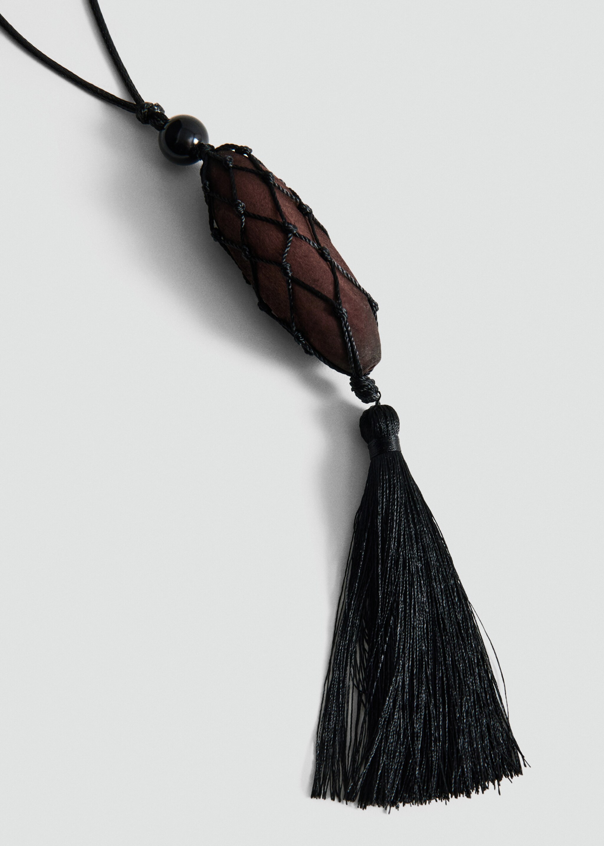 Collier perles franges - Détail de l'article 1, Marron. Ref: 27025990-00.