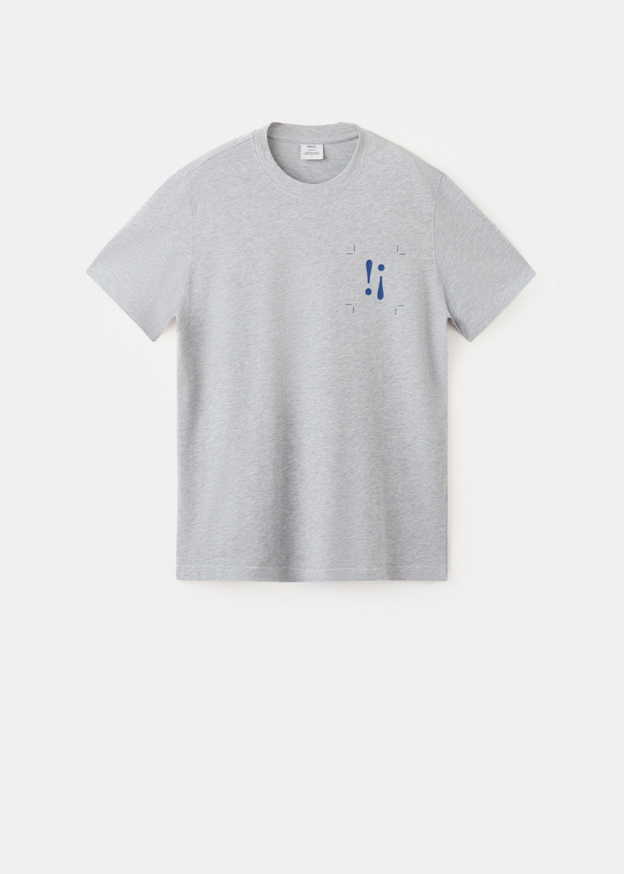 100% cotton printed t-shirt - Article without model, Medium Heather Grey. Ref: 27025994-00.