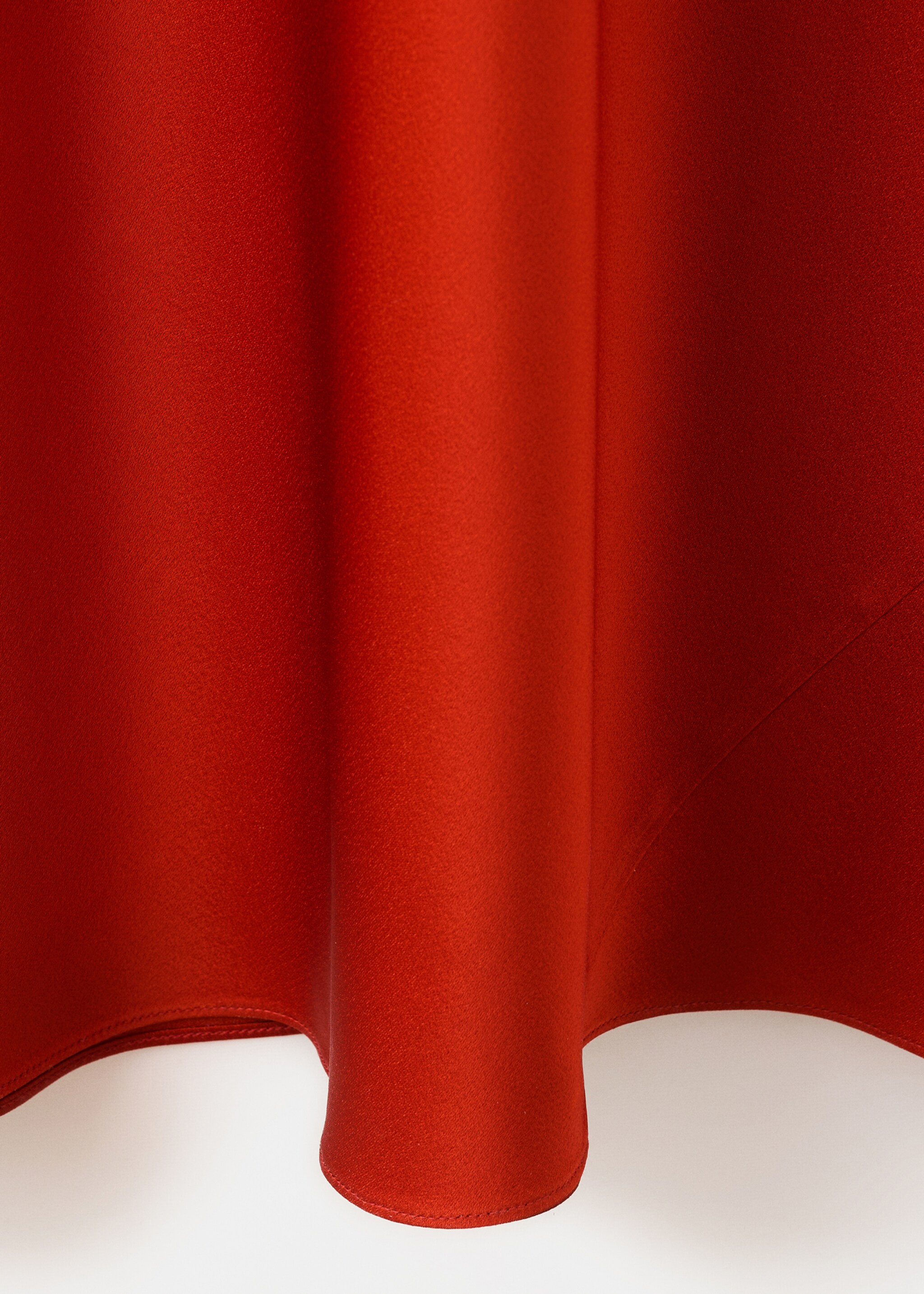 Satin dress with floral appliqués - Details of the article 0, Orange. Ref: 27025998-00.