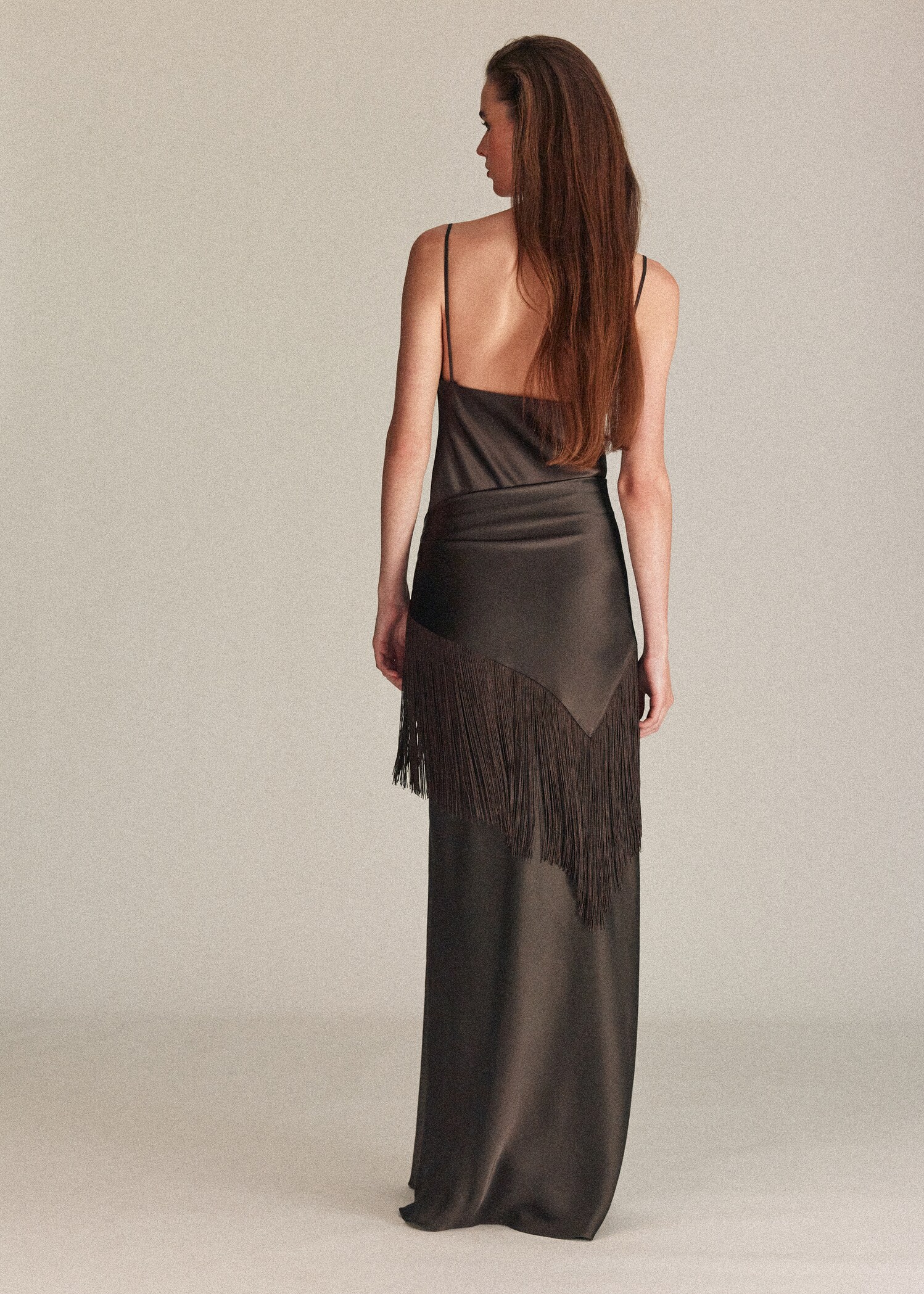 Robe satinée bandana à franges - Verso de l’article