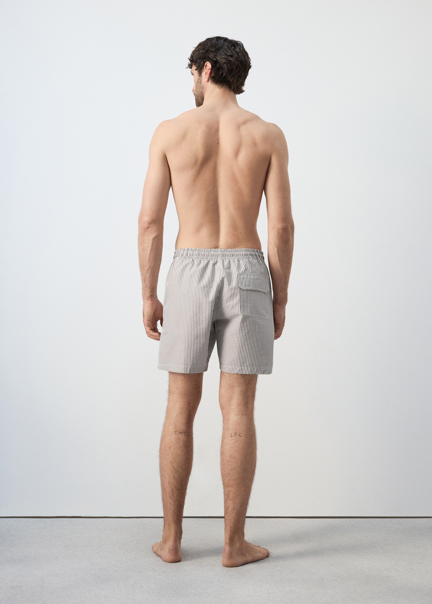 시어서커 스트라이프 수영복 - 상품 반전: