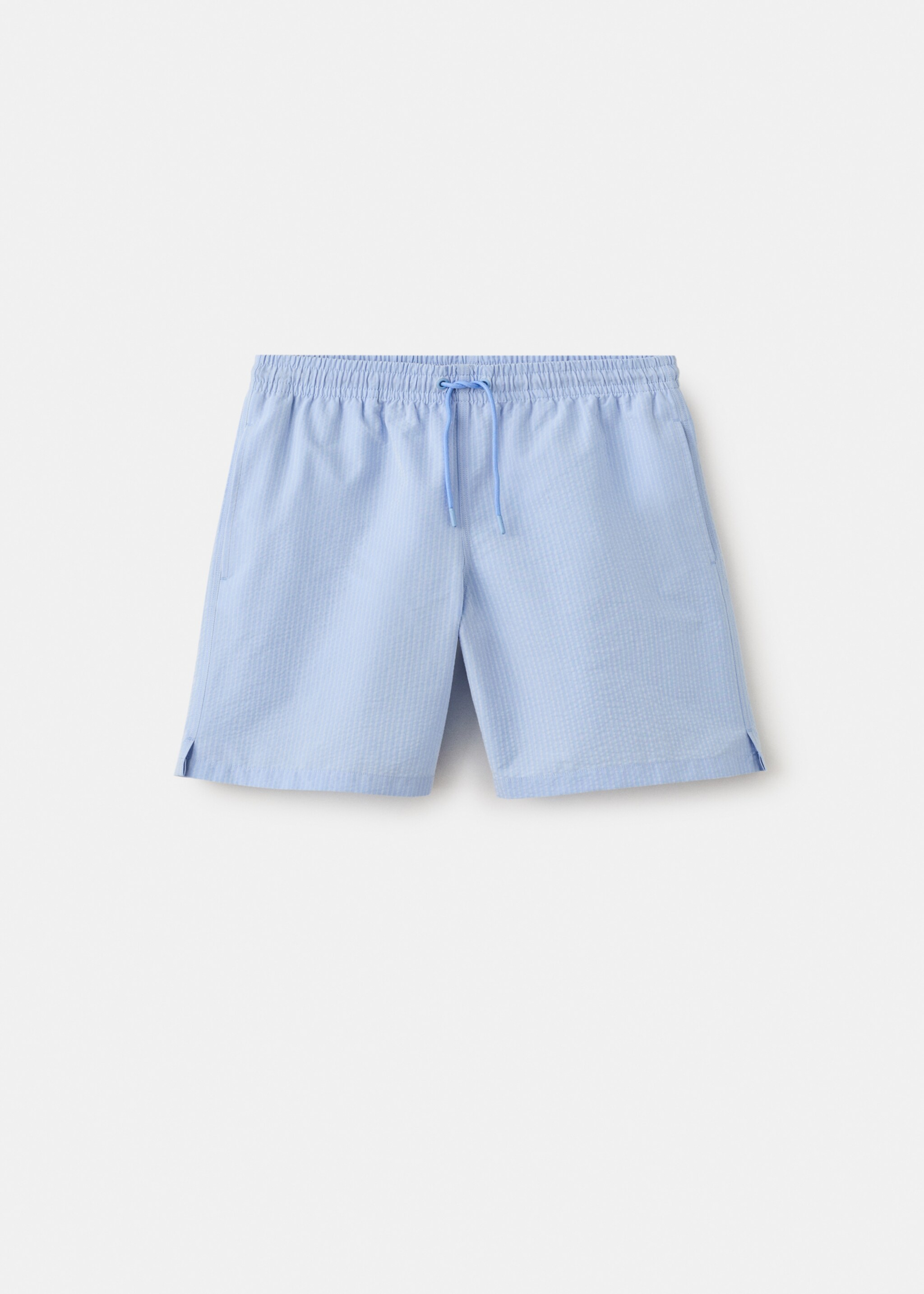 시어서커 스트라이프 수영복 - 모델 없는 상품, 스카이 블루. Ref: 27026001-00.