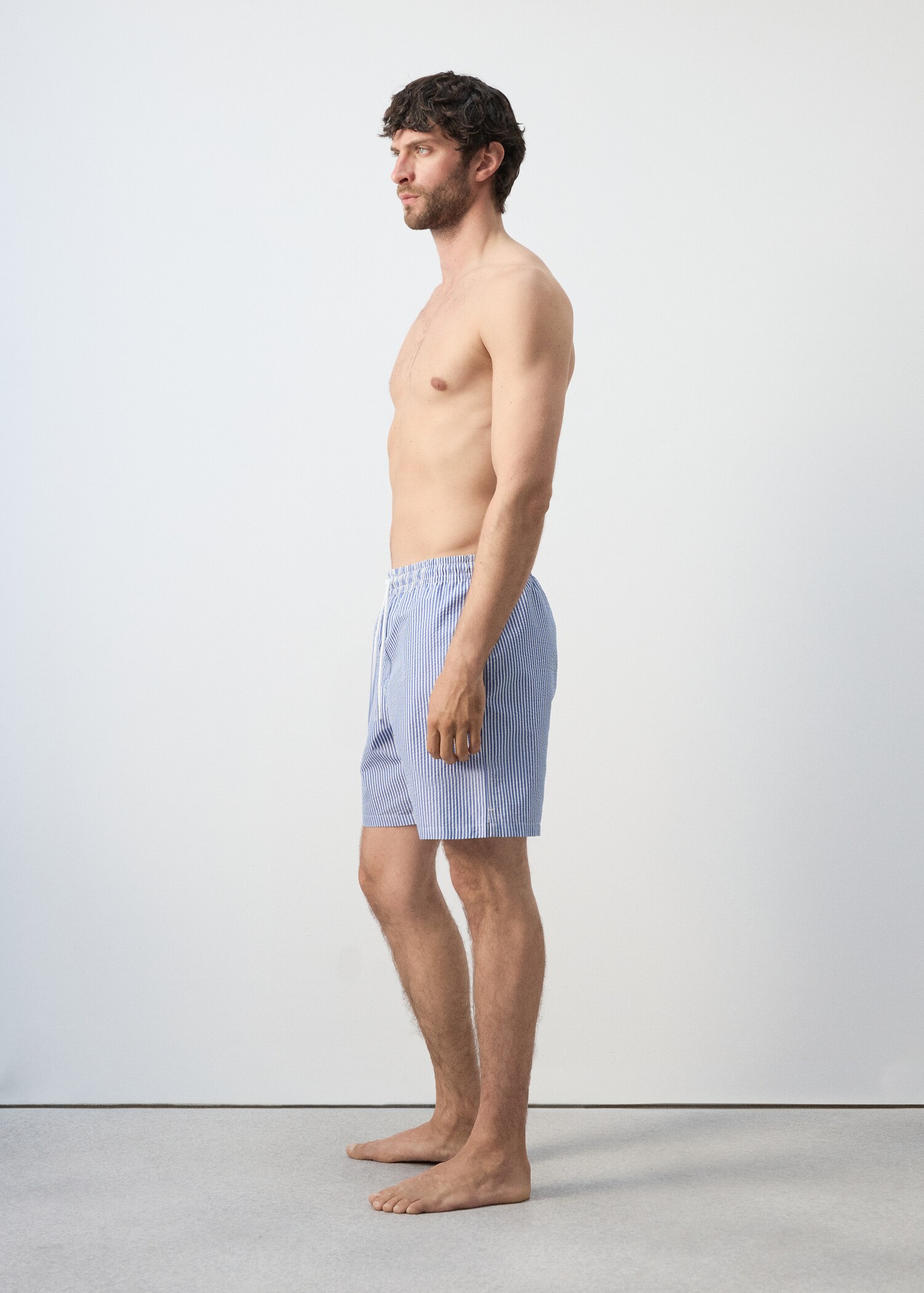 시어서커 스트라이프 수영복 - 상품 내역: 2