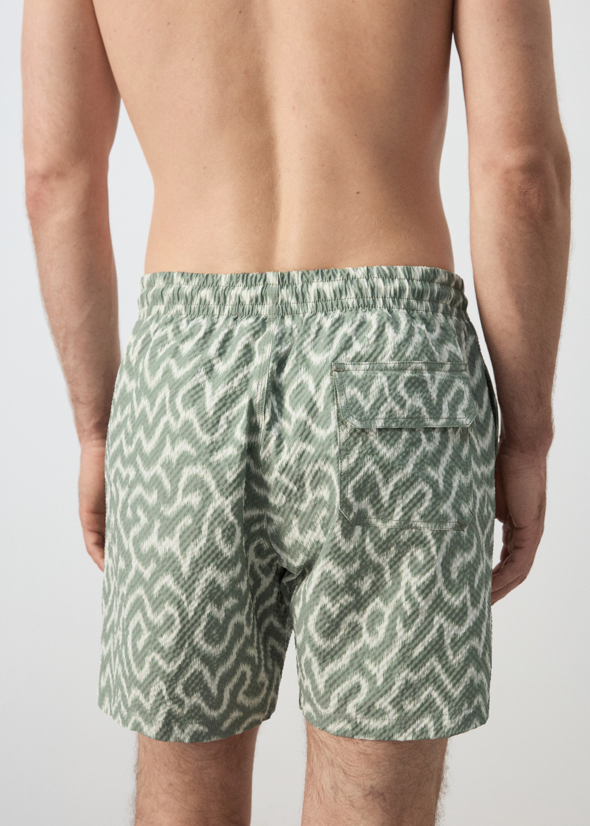 Swimming trunks camu - Details of the article 6, Khaki. Ref: 27026002-00.