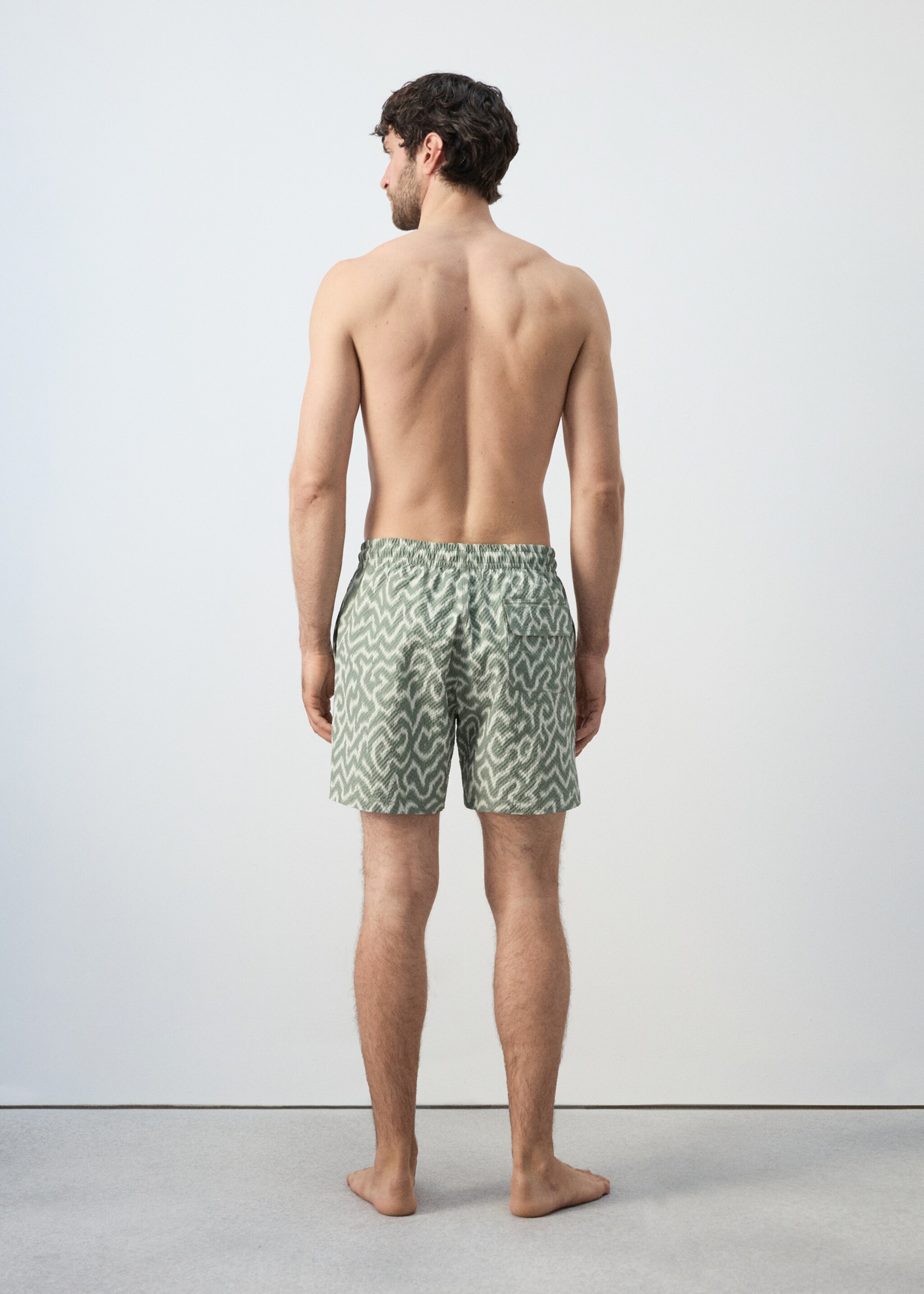 Swimming trunks camu - Reverse of the article, Khaki. Ref: 27026002-00.
