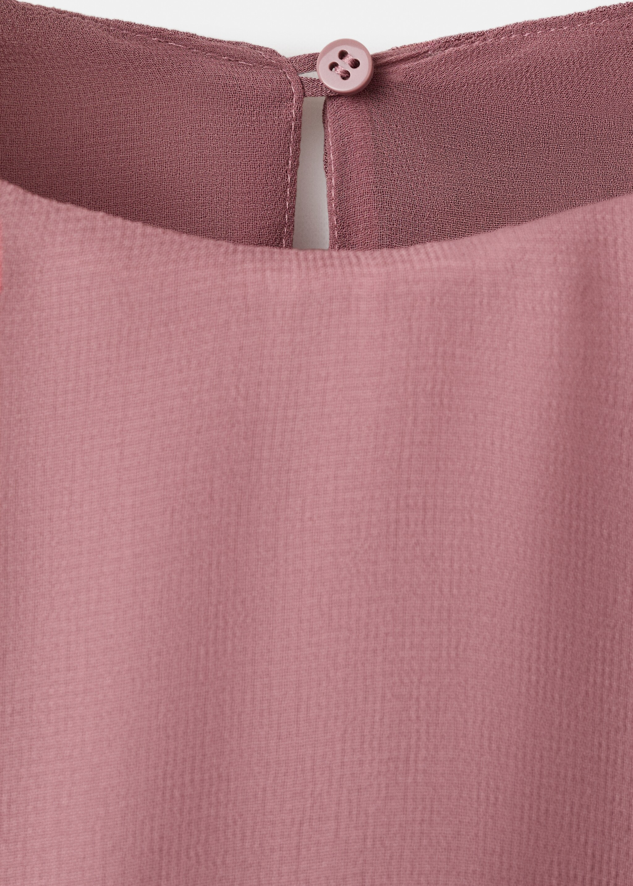 Ruffle dress with asymmetrical sleeve - Details of the article 0, Pale Pink. Ref: 27026006-00.