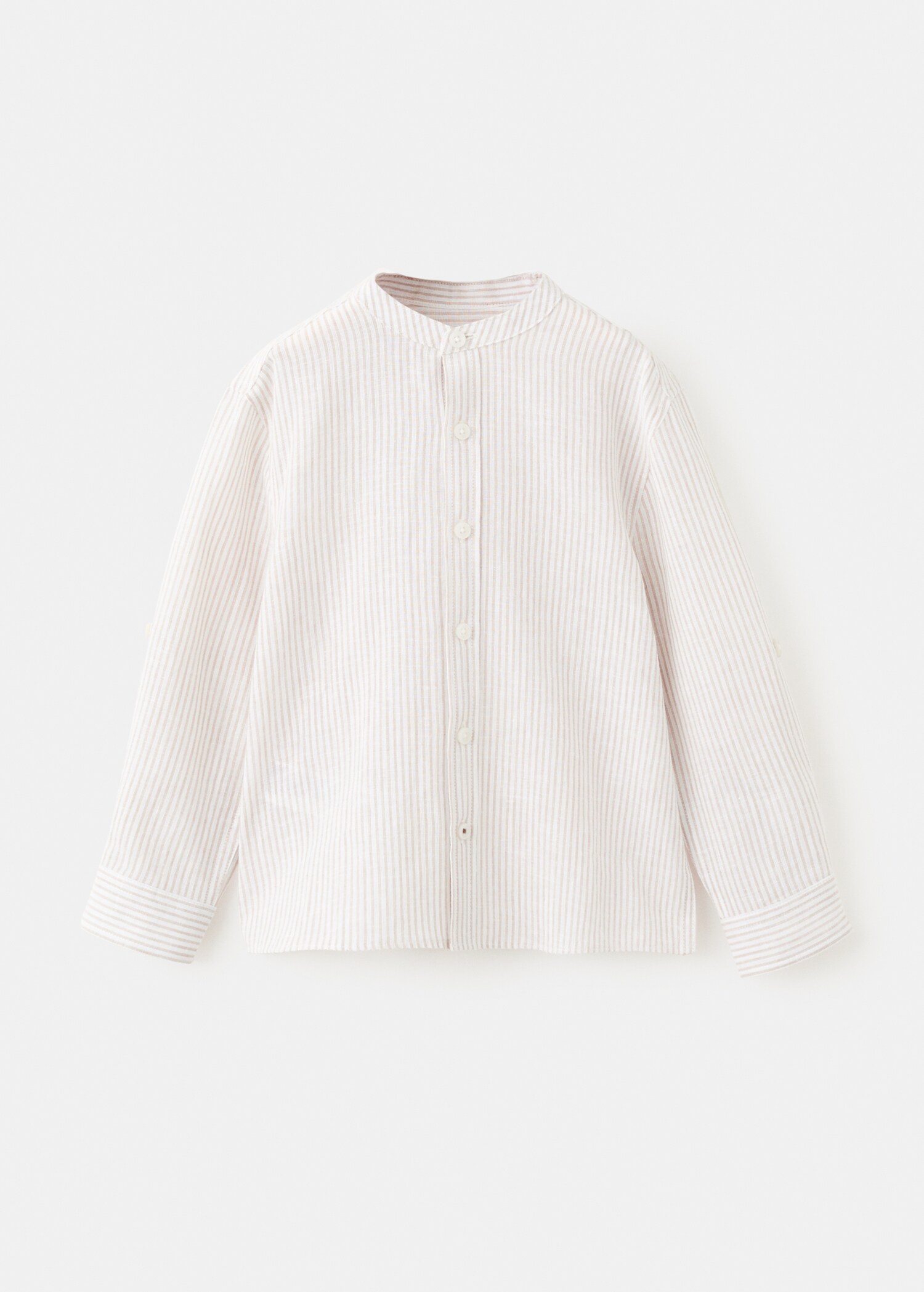 Striped linen-blend shirt - Article without model