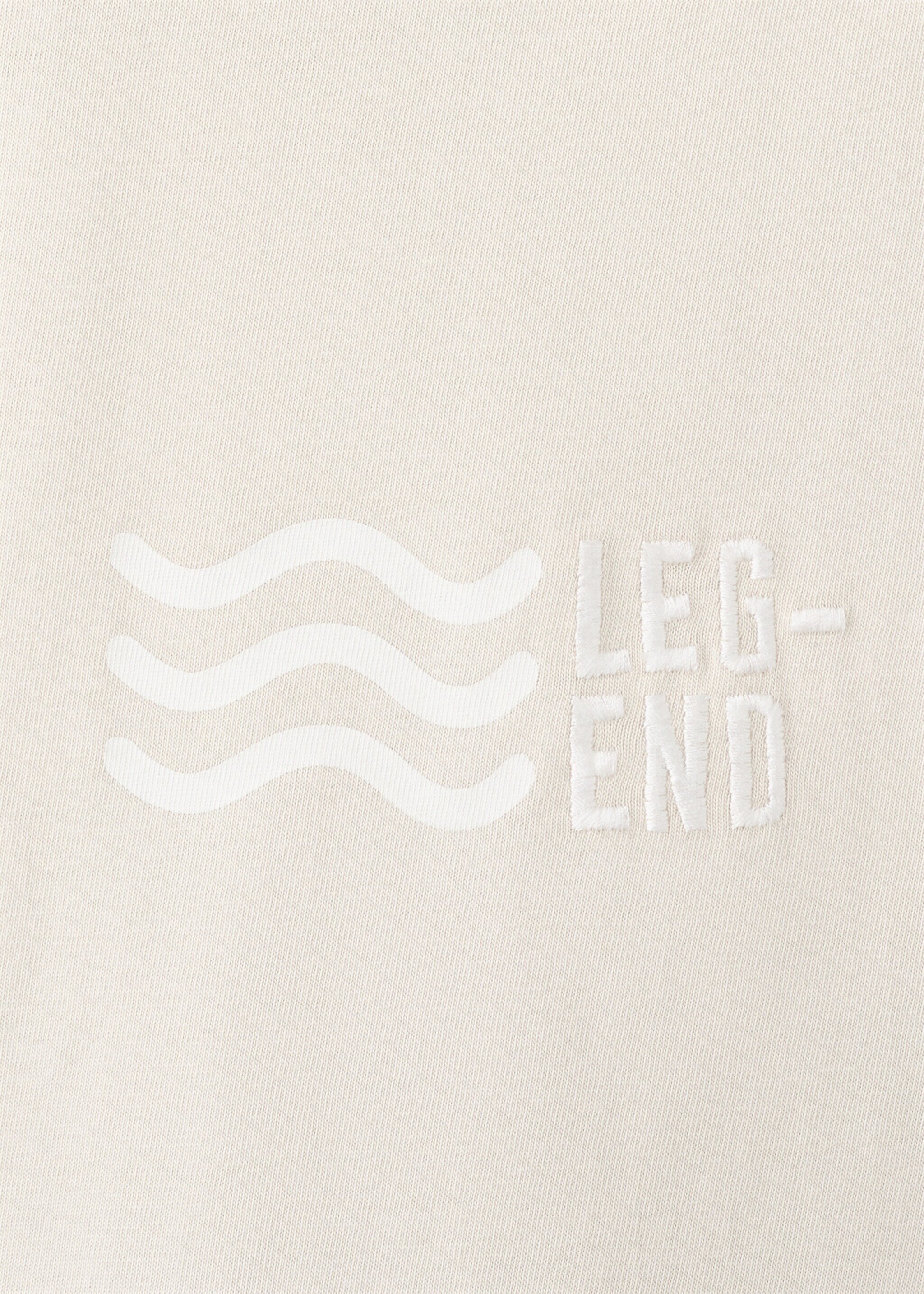 Printed cotton-blend t-shirt - Details of the article 8, Sand. Ref: 27026343-00.